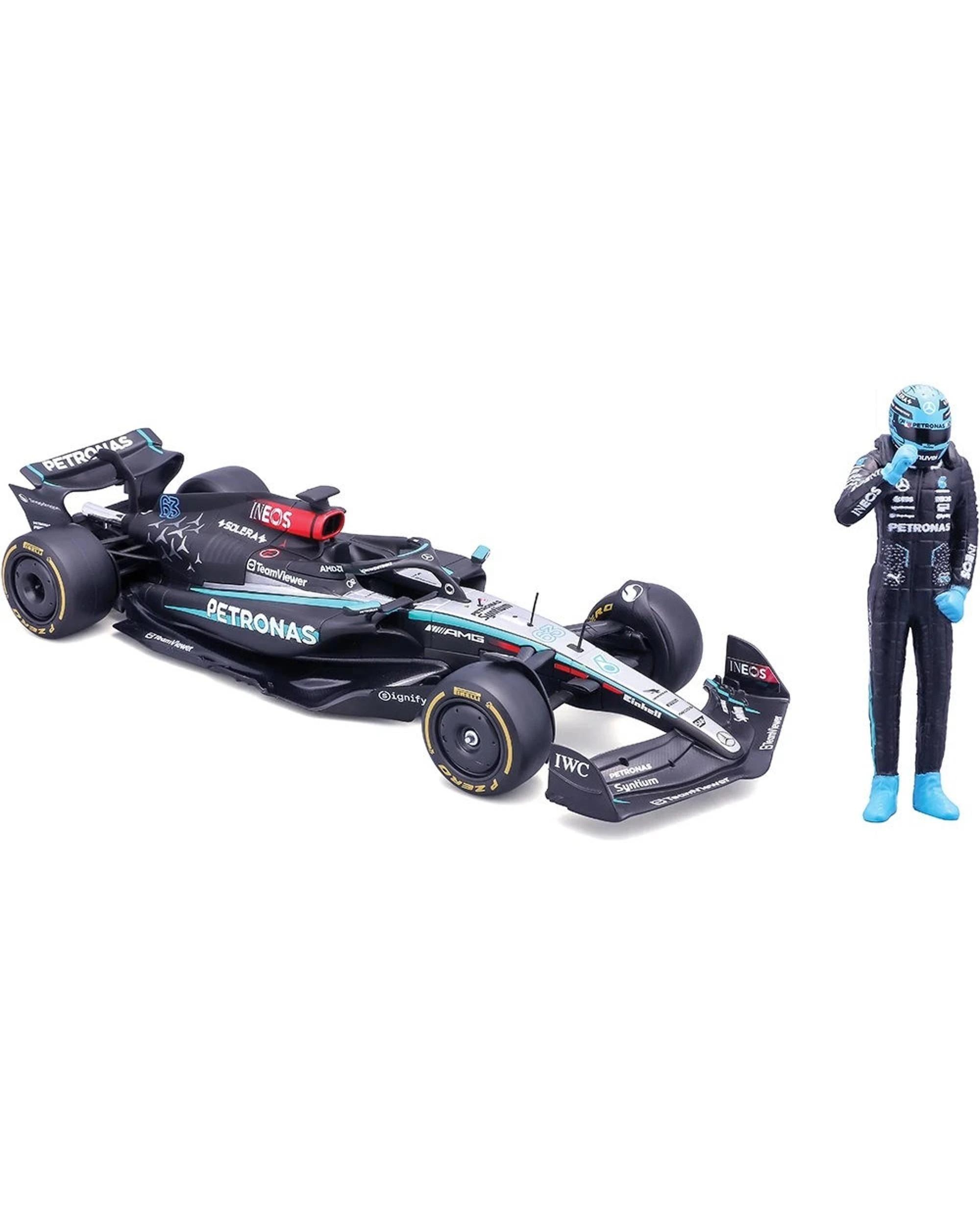 3 Bburago Formula Racing 1:24 2024 Mercedes AMG W15 #63 George Russell, 3 of 3