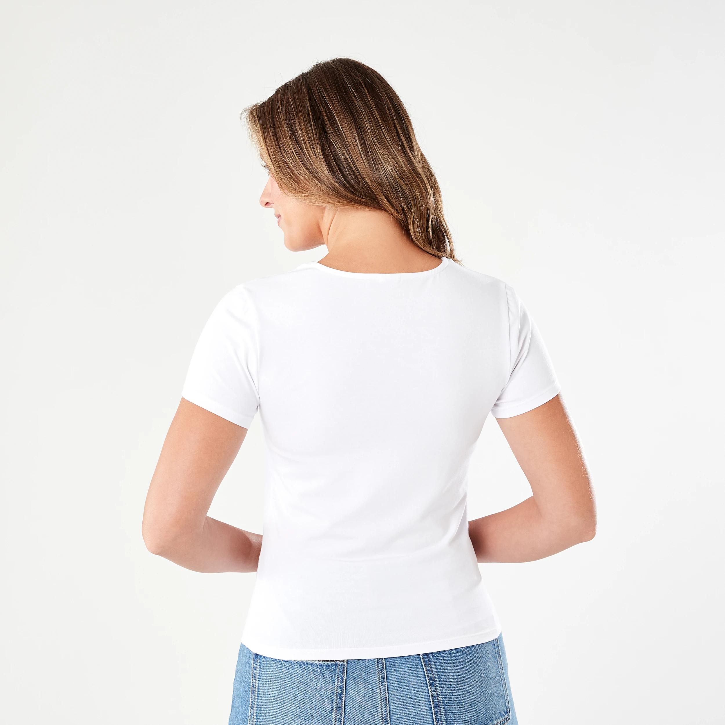 3 Short Sleeve Fitted T-shirt WHITE, 3 of 5