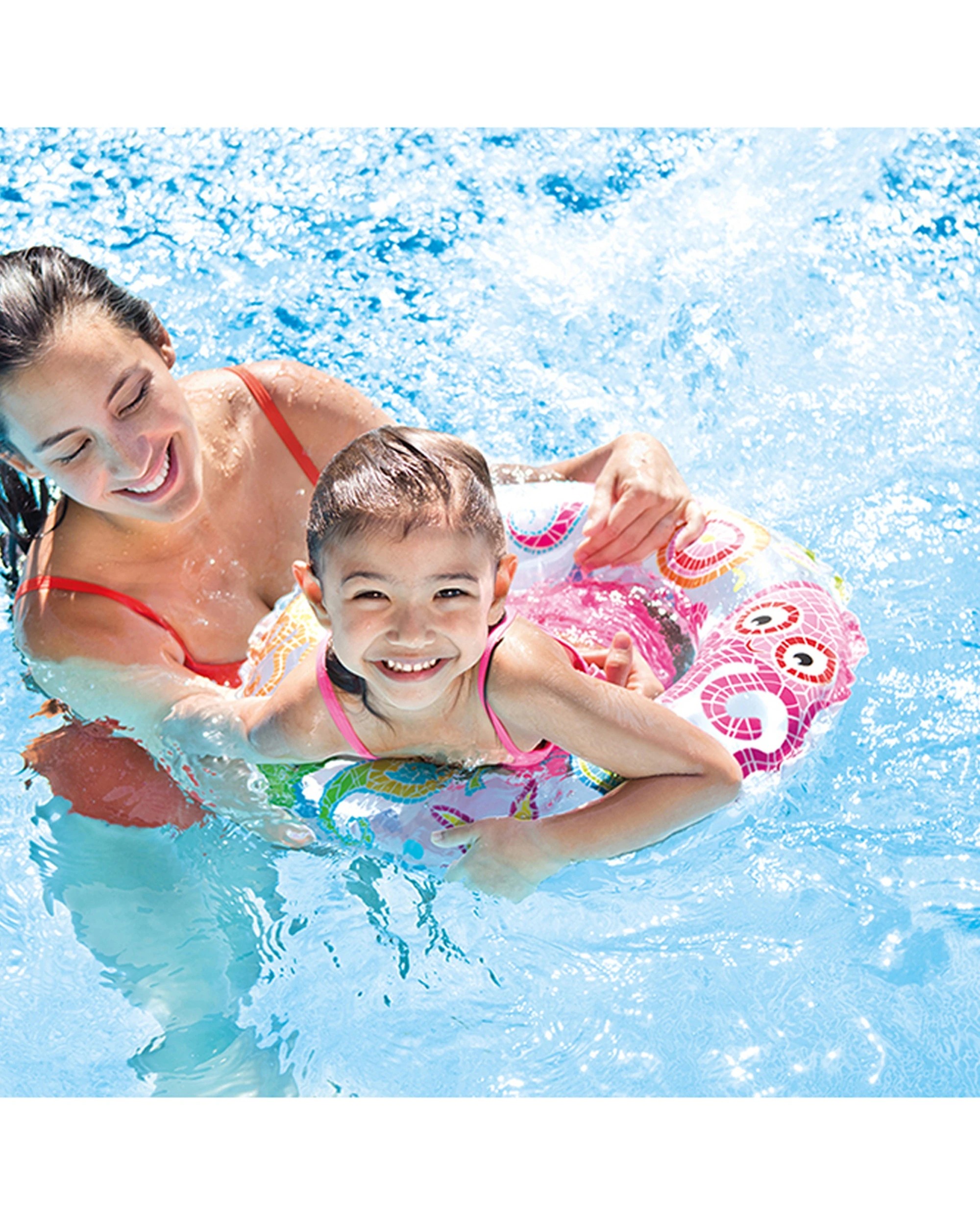 7 Intex Lively Print Swim Rings Inflatable Kids Floats 6-10Y+ - Assorted, 7 of 8