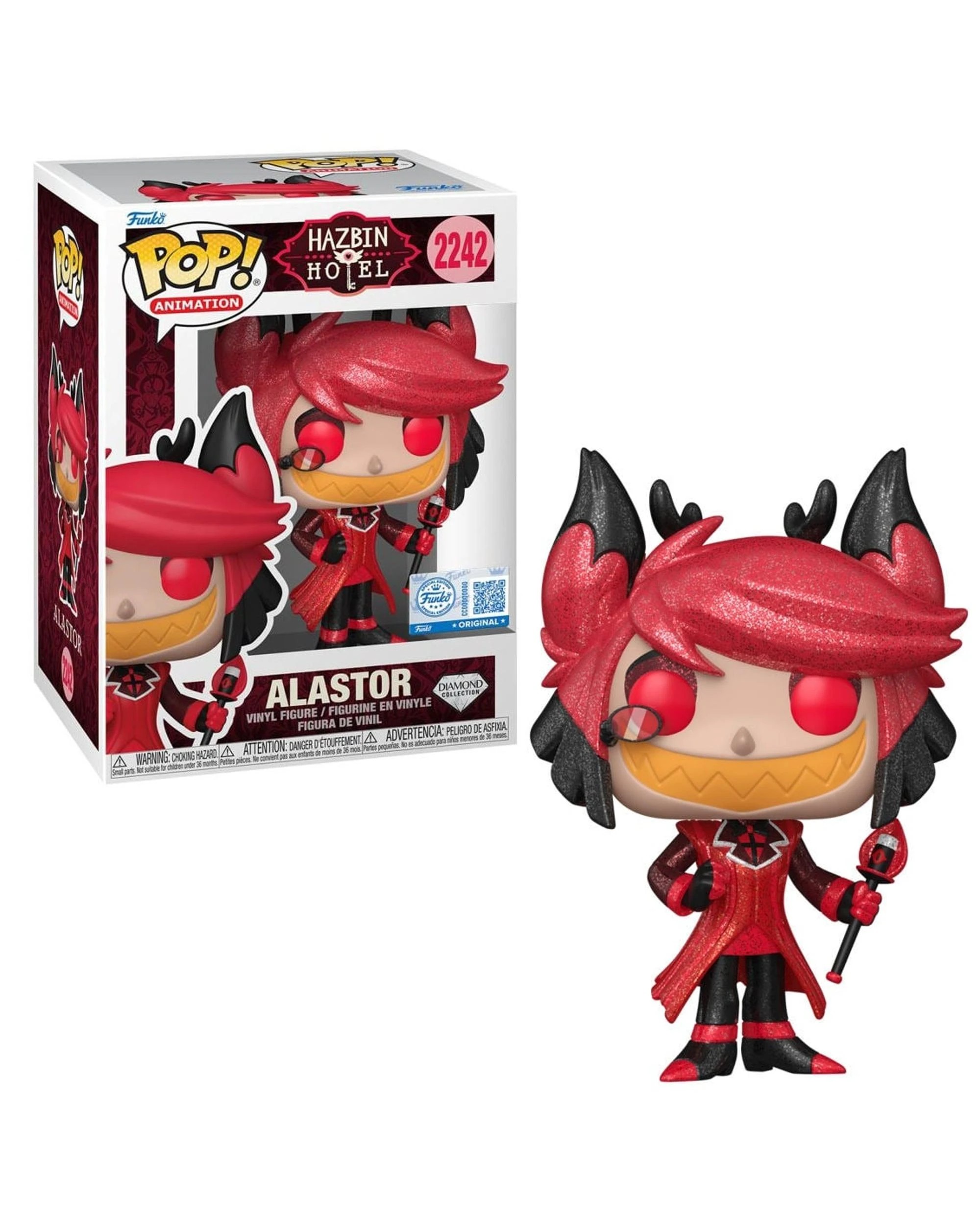 1 Hazbin Hotel Alastor Diamond Glitter Funko POP! Vinyl, 1 of 3