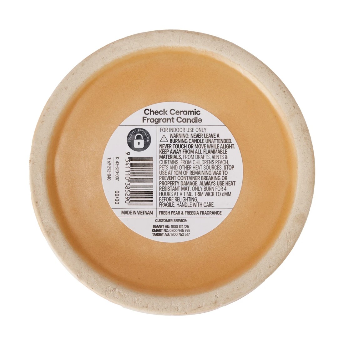 8 Fresh Pear and Freesia Check Ceramic Fragrant Candle, 8 of 10