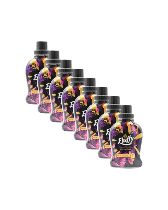 Fluffy 8PK Fabric Softener Temptations Spice Allure Scented Gentle Care 500 - Multi
