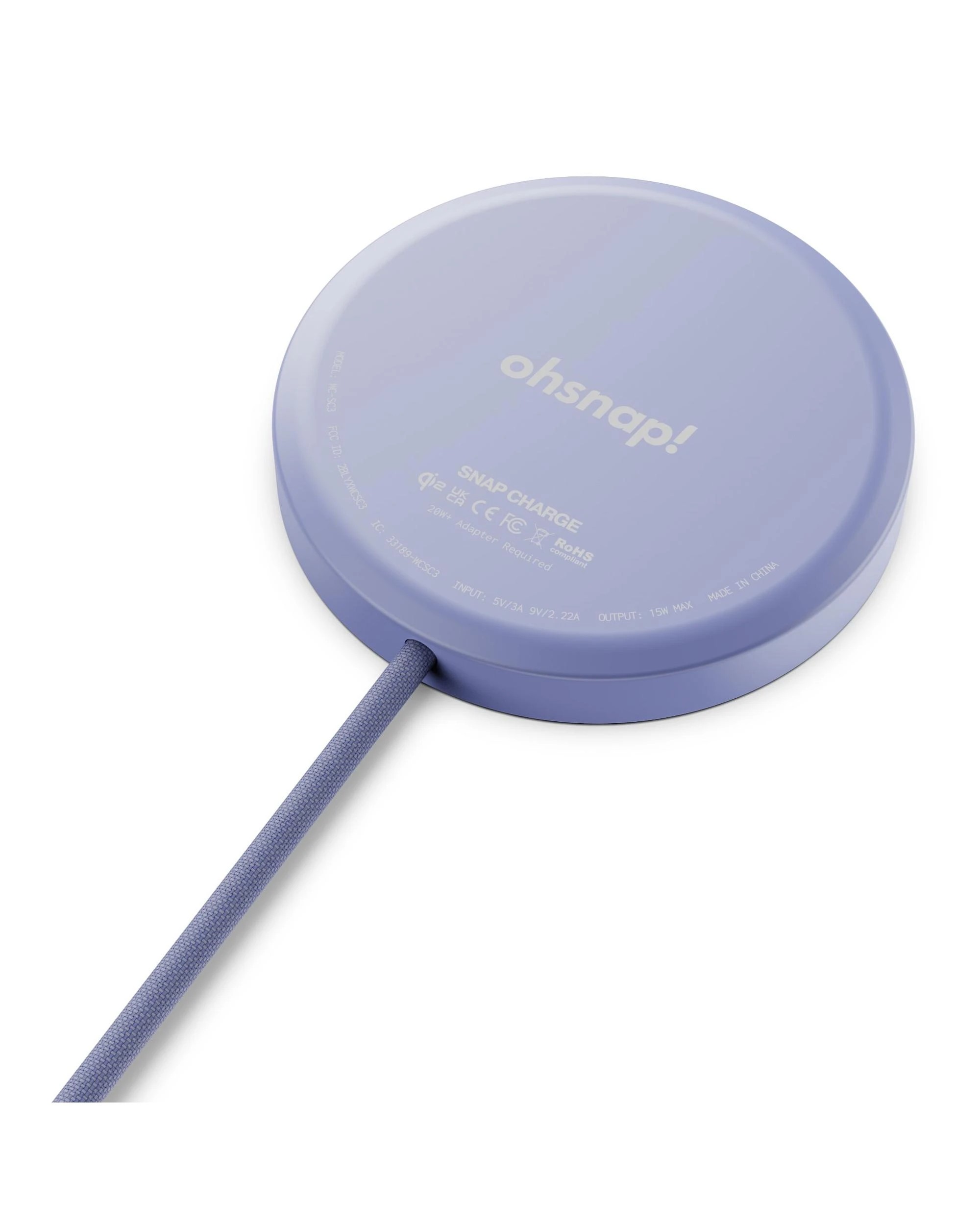 4 Ohsnap Snap Charge Qi2 Magnetic Auto Aligning Wireless Charger - Orchid Slap, 4 of 5