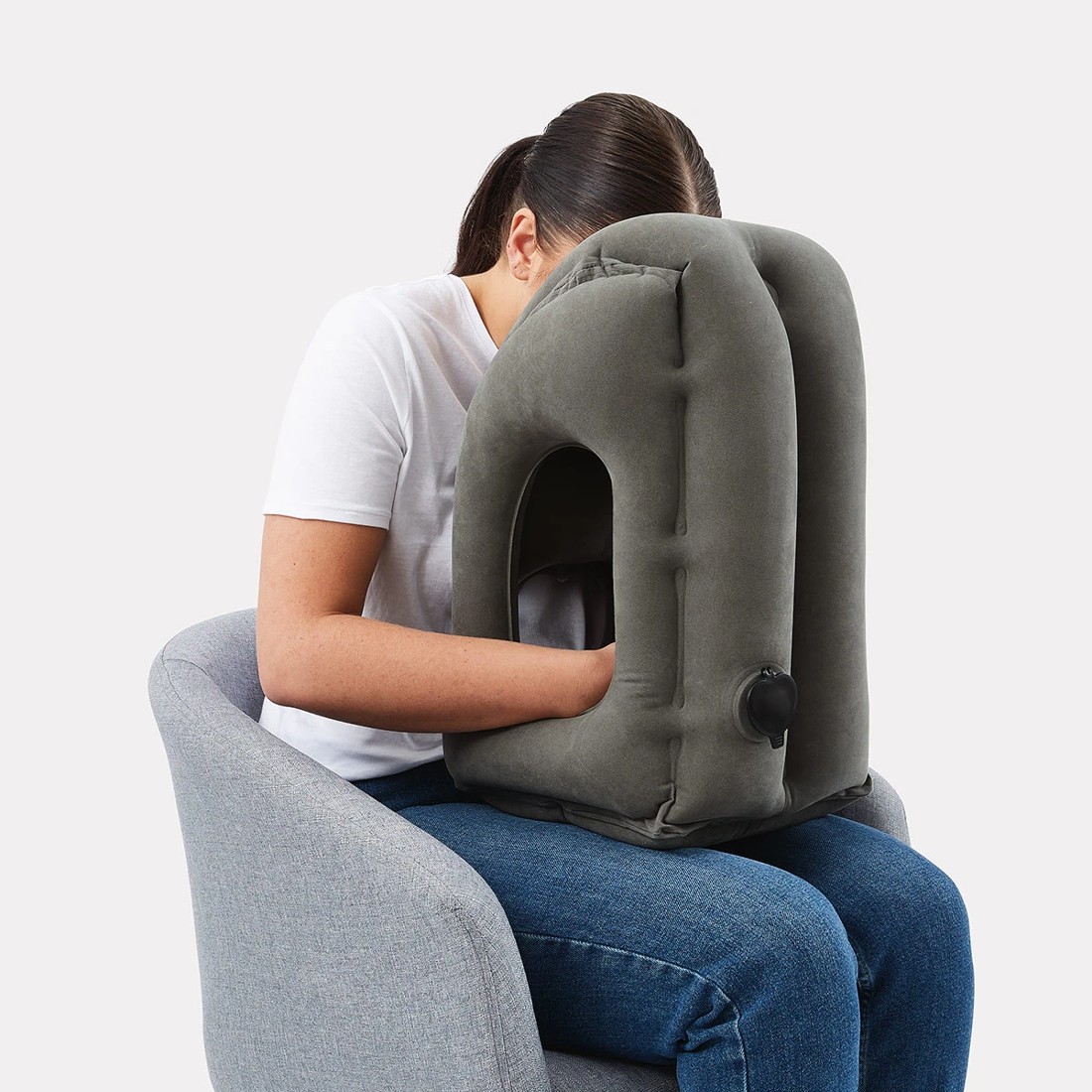 1 Inflatable Front Travel Pillow, 1 of 10