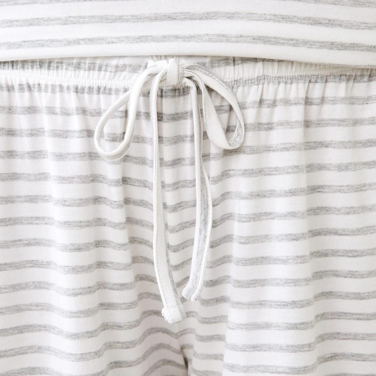 4 Viscose Stripe Shorts MARLE STRIPE SILVER MARLE, 4 of 6