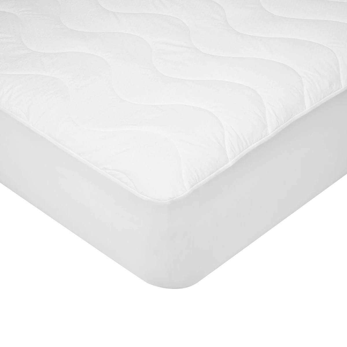 4 Cooling Mattress Protector with Skirt - Queen Bed, White, 4 of 4
