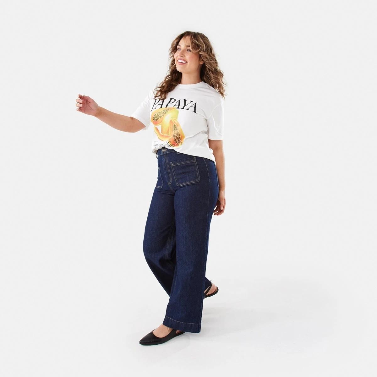 4 Short Sleeve Oversized Boyfriend T-shirt Papaya, 4 of 7