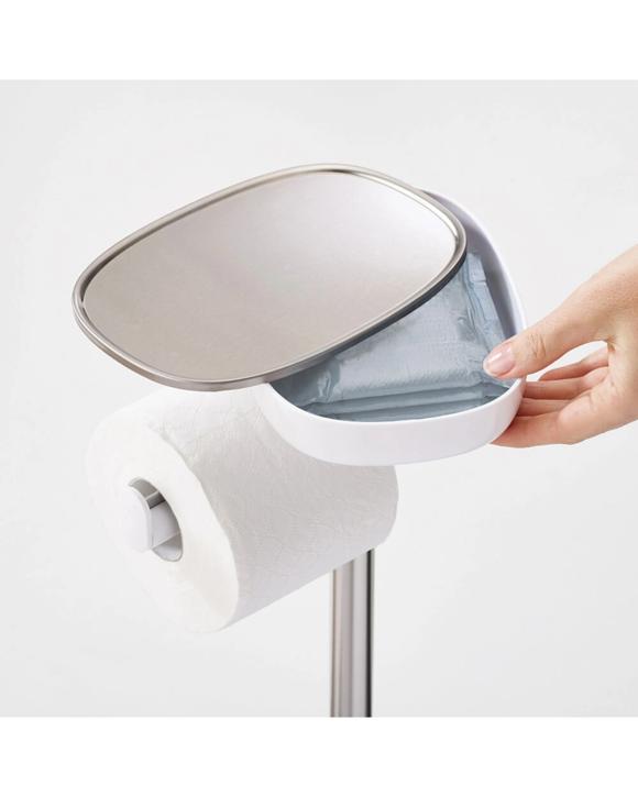 Joseph Joseph Easy-Store Toilet Paper Stand Steel Dual-Purpose - Silver