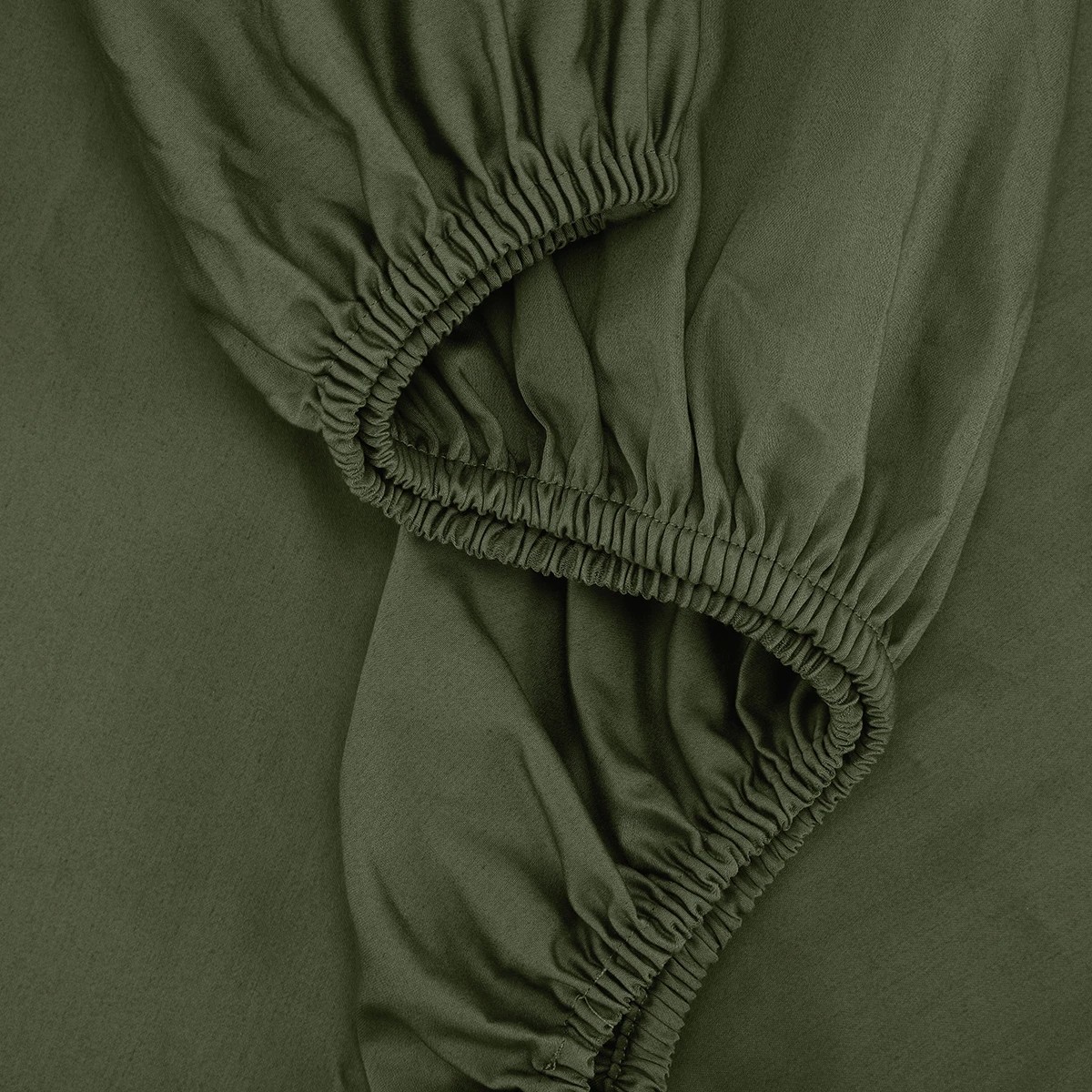 3 500 Thread Count Cotton Fitted Sheet - King Bed, Forest, 3 of 3