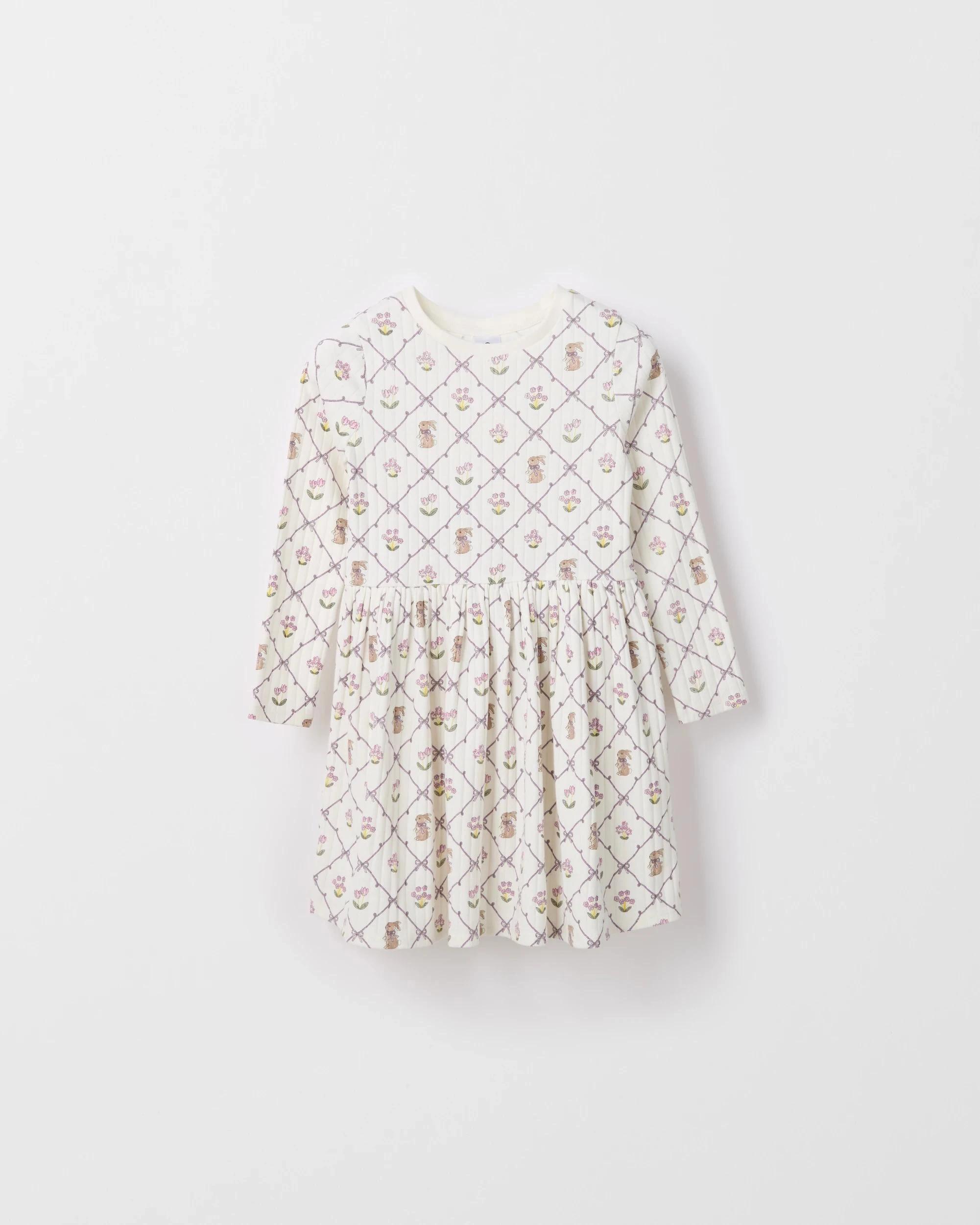 5 Target Kids Easter Australian Cotton Blend Long Sleeve Knit Dress AOP MULTI, 5 of 6