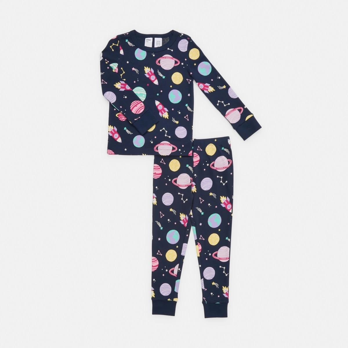7 Rib Pyjama Set Blu Planet, 7 of 10