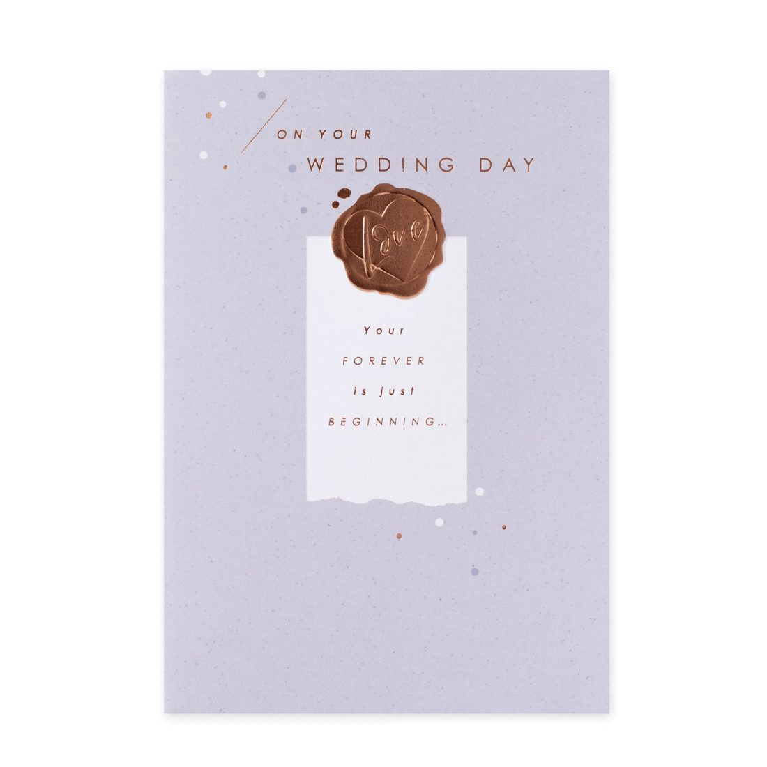 3 Connections from Hallmark Wedding Card - Bronze Foil Stamp, 3 of 3