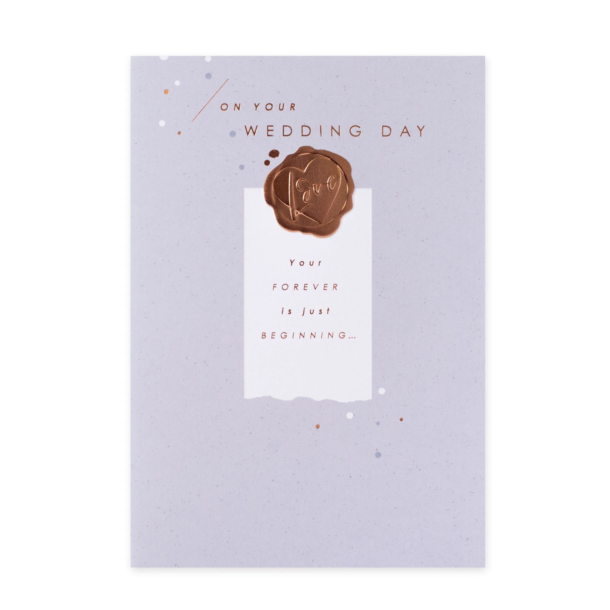 3 Connections from Hallmark Wedding Card - Bronze Foil Stamp, 3 of 3