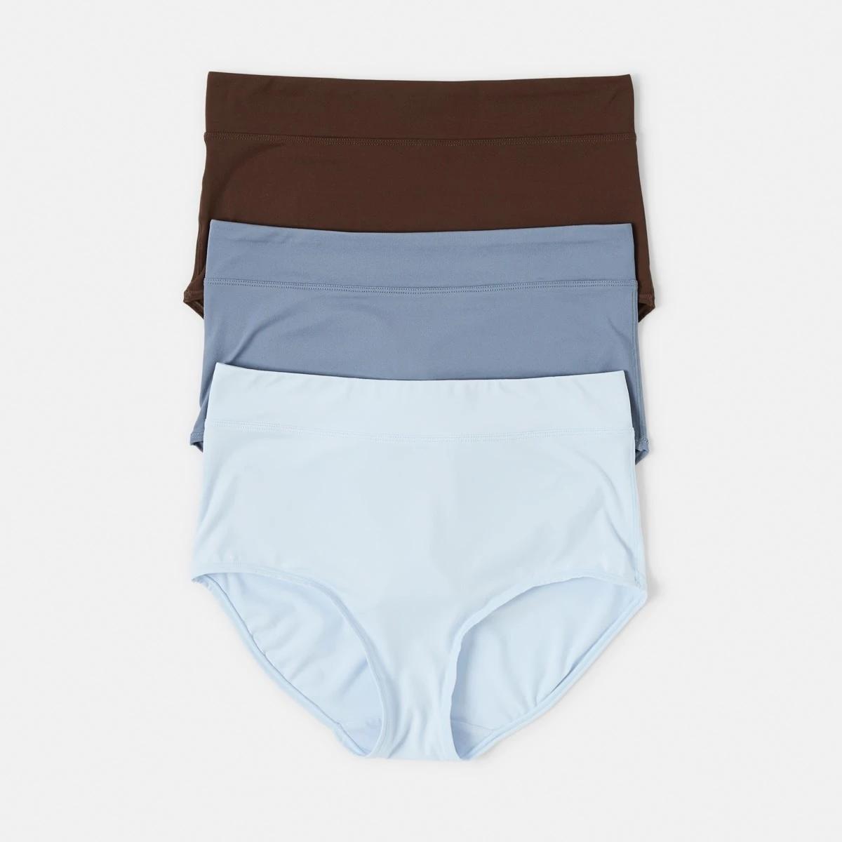 1 3 Pack Ultra Soft Full Briefs HALOGEN BLUE, STEEL GREY, CHOCOLATE FUDGE, 1 of 8