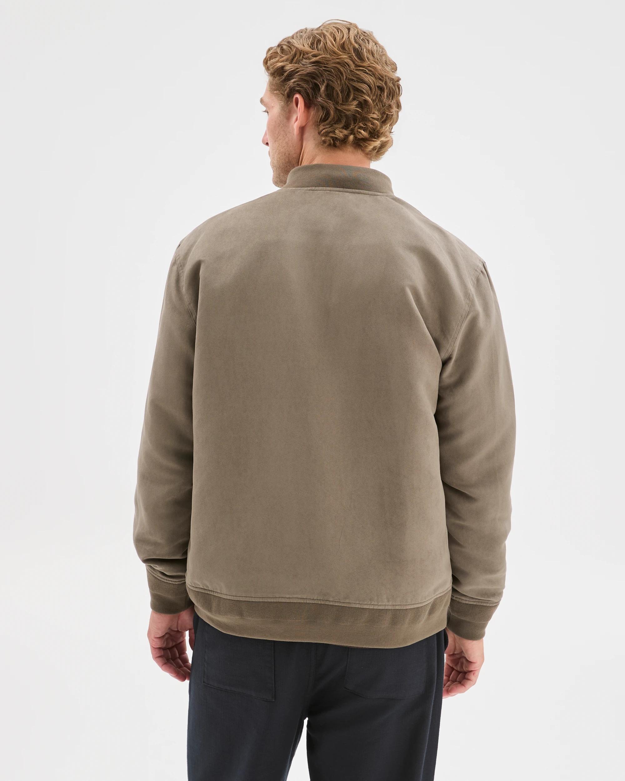 8 Target Man Faux Suede Bomber Jacket GREY OLIVE, 8 of 8