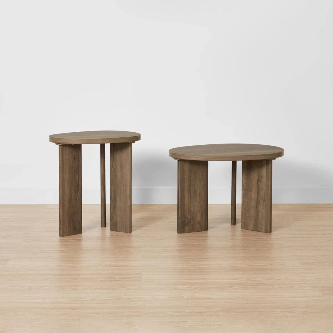 4 Set of 2 Walnut Side Tables, 4 of 9