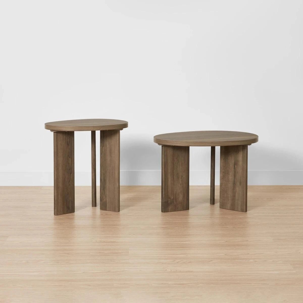 5 Set of 2 Walnut Side Tables, 5 of 10