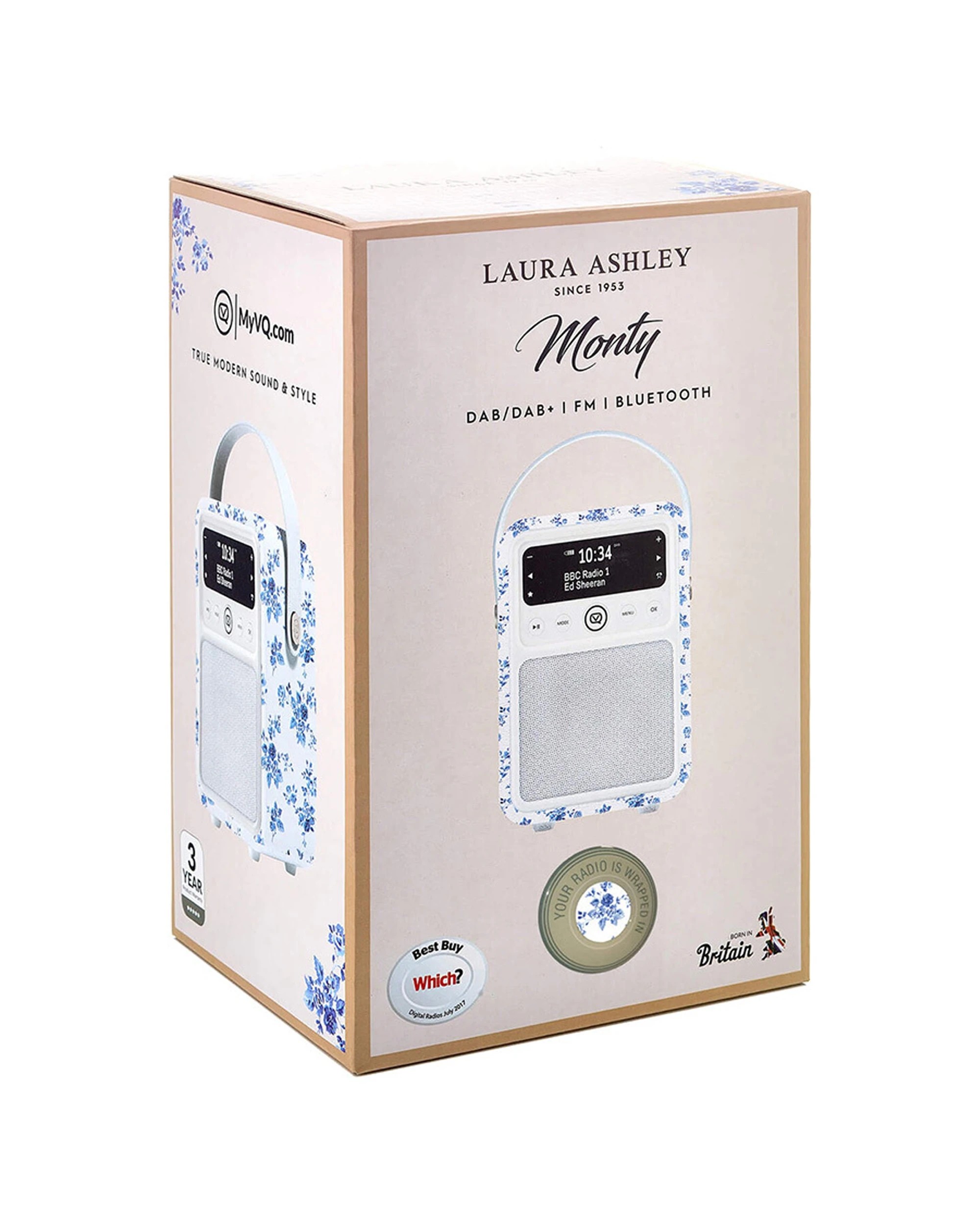 6 VQ Monty DAB+ Digital FM Radio Bluetooth Speaker Laura Ashley Designer China Rose - Pattern, 6 of 6