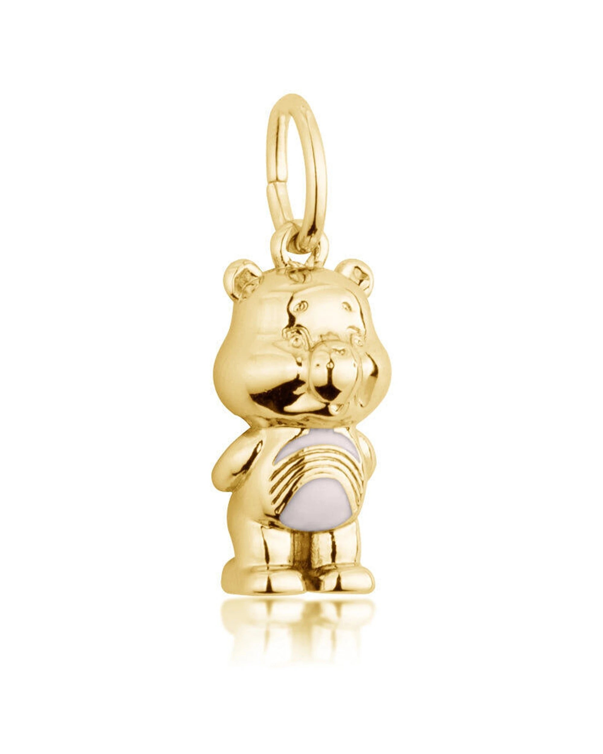 3 Care Bears 2PK Cheer Bear Charm Set Gold Plated Brass - Multi, 3 of 4