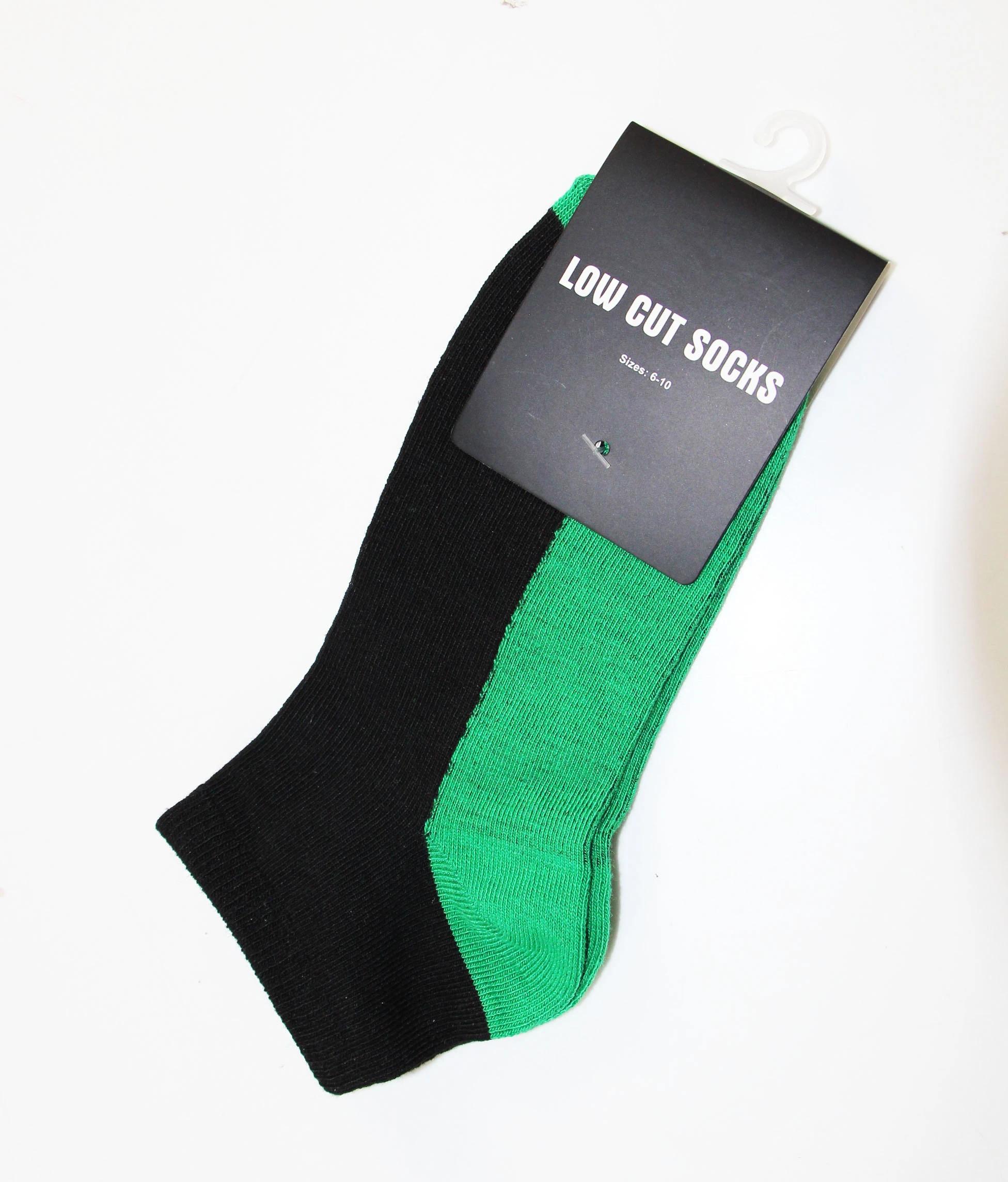 1 Zasel 24 Pairs Mens Low Cut Sport Casual Socks BLACK & GREEN, 1 of 1