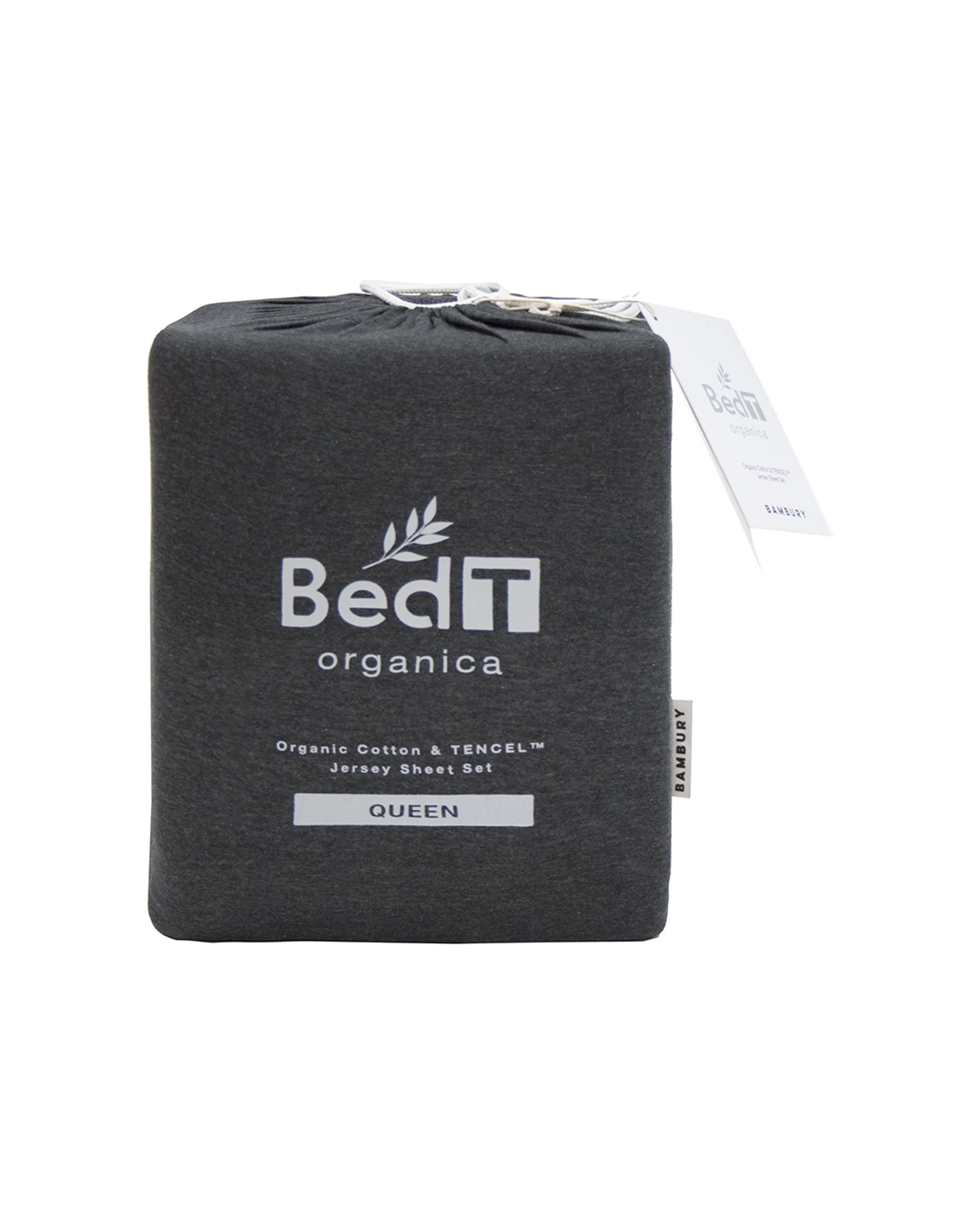 3 Bambury BedT Organica Sheet Set Organic Cotton Tencel Blend - King Bed - Charcoal, 3 of 3