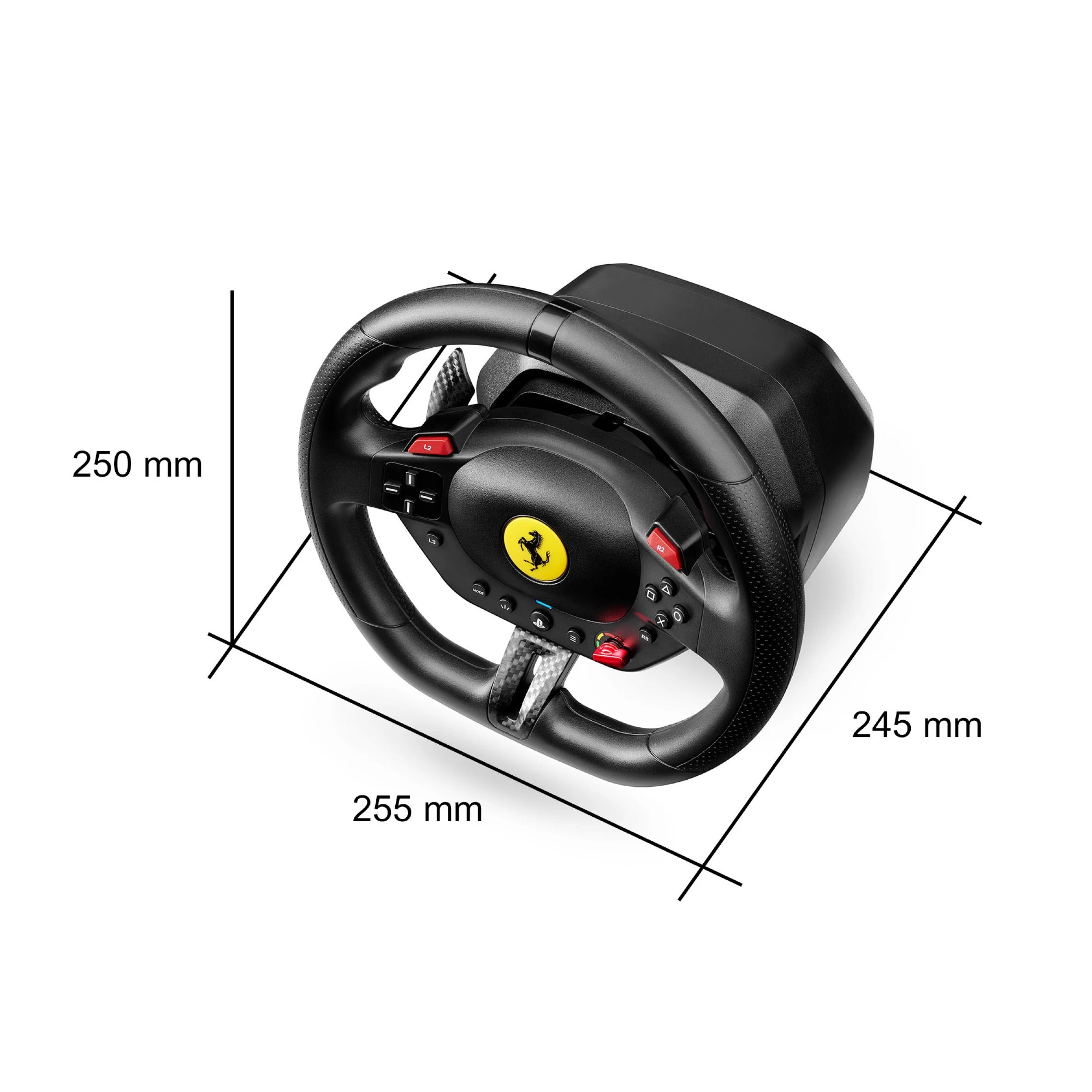 3 B. toys Thrustmaster T98 - P Ferrari 296 GTB Racing Wheel For Playstation & PC - Black, 3 of 6