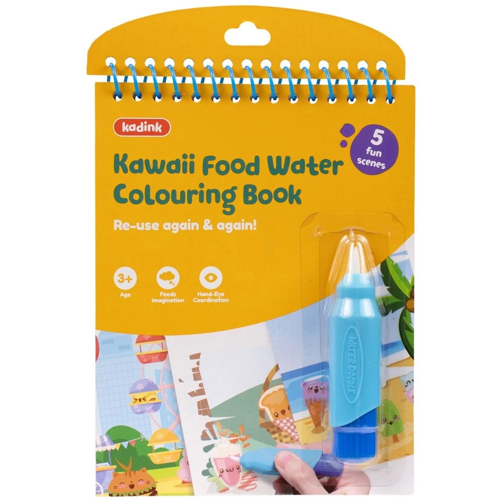 1 Kadink Mess-free Water Magic Book Kawaii Food, 1 of 3