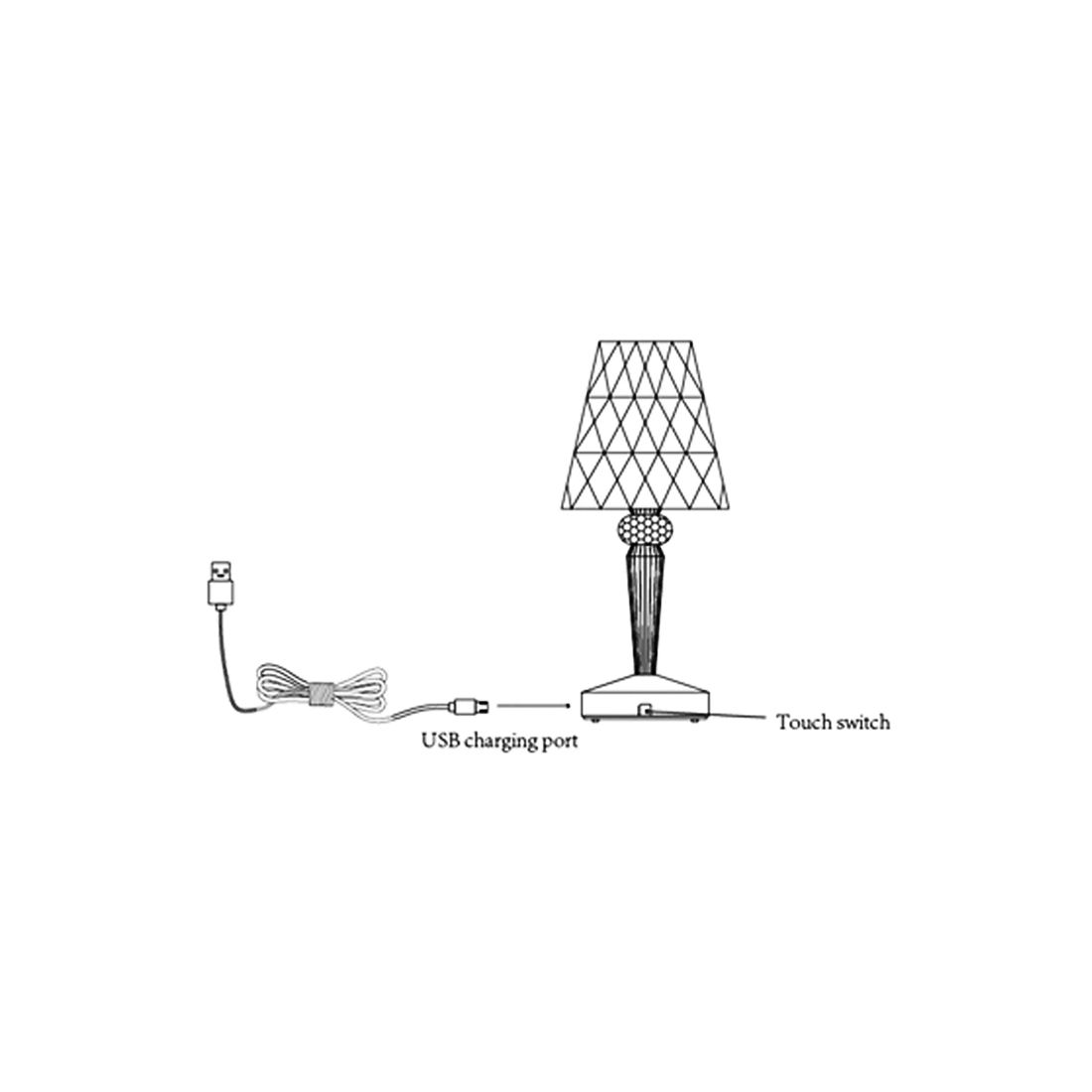 7 Lexi Lighting Eugenia Touch Rechargeable Acrylic Table Lamp, 3W, 1200mA Battery, 3000/4000/6000K
 - clear, 7 of 7