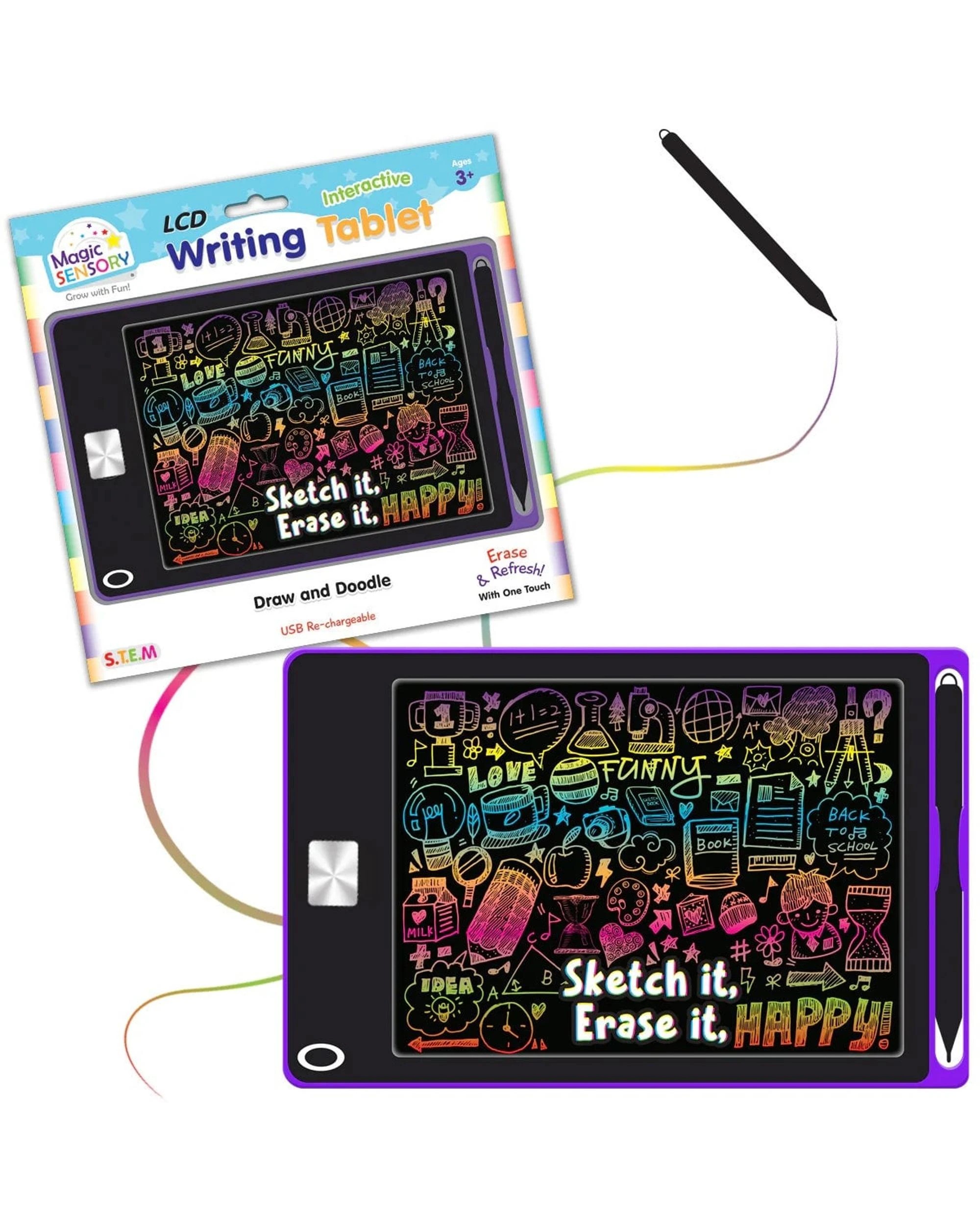 2 Magic Sensory Interactive LCD Writing Tablet - Purple Art - Purple, 2 of 6