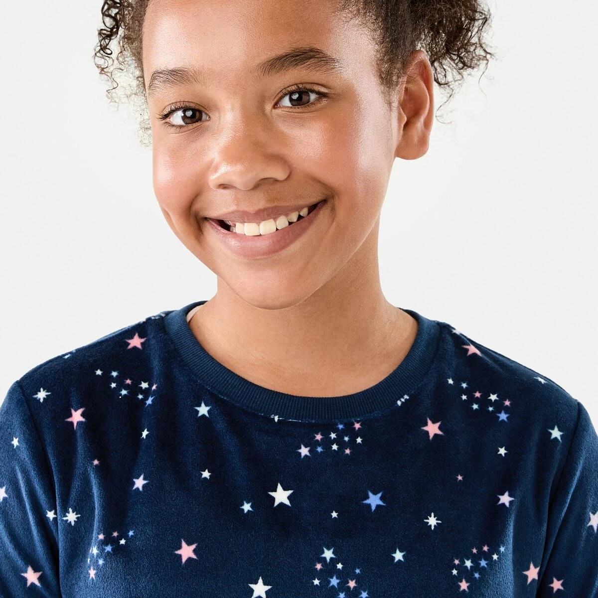 3 Super Soft Pyjama Set Navy Stars, 3 of 9