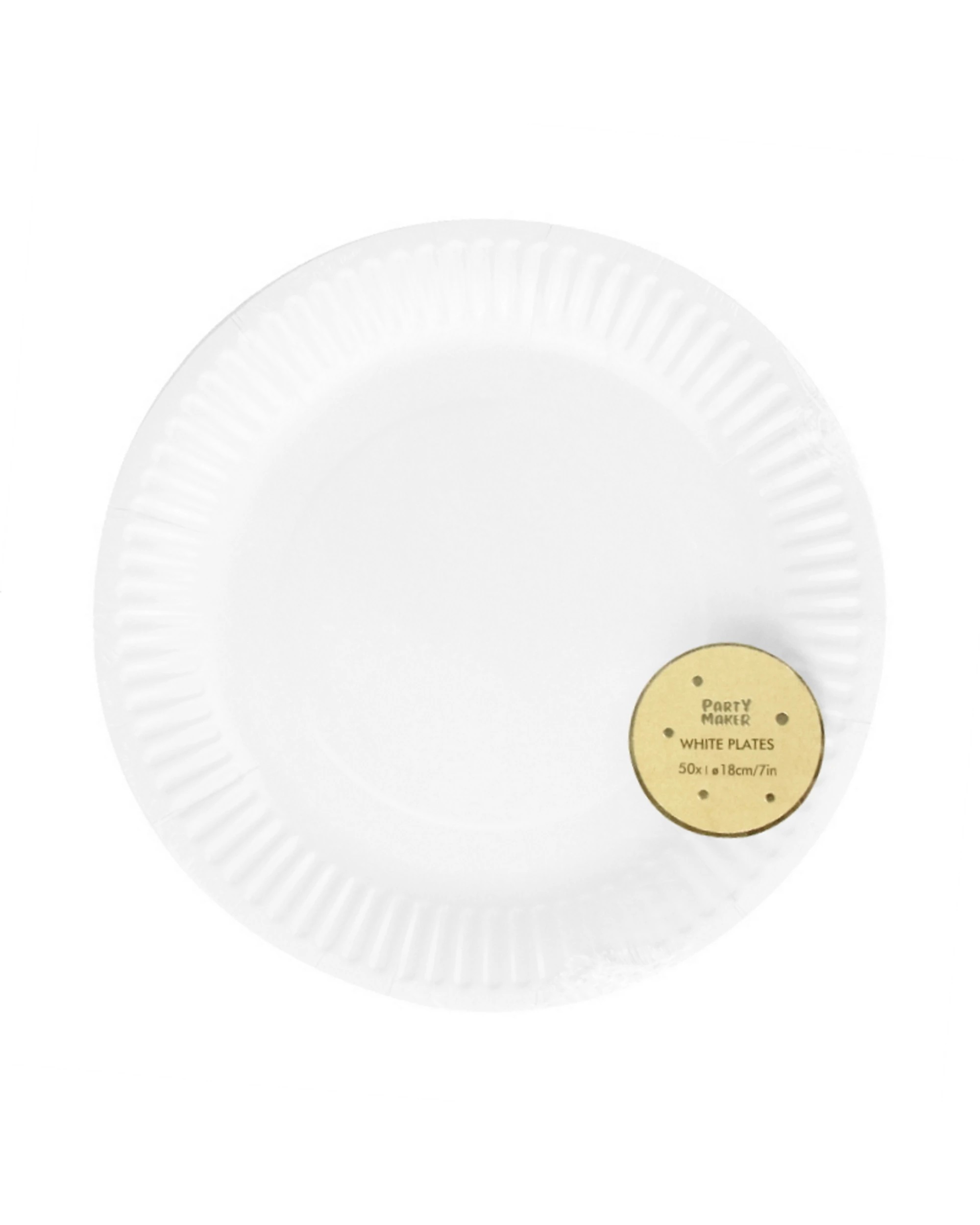 2 Partyrama White Small Round Paper Plates Pack of 50 - White, 2 of 2