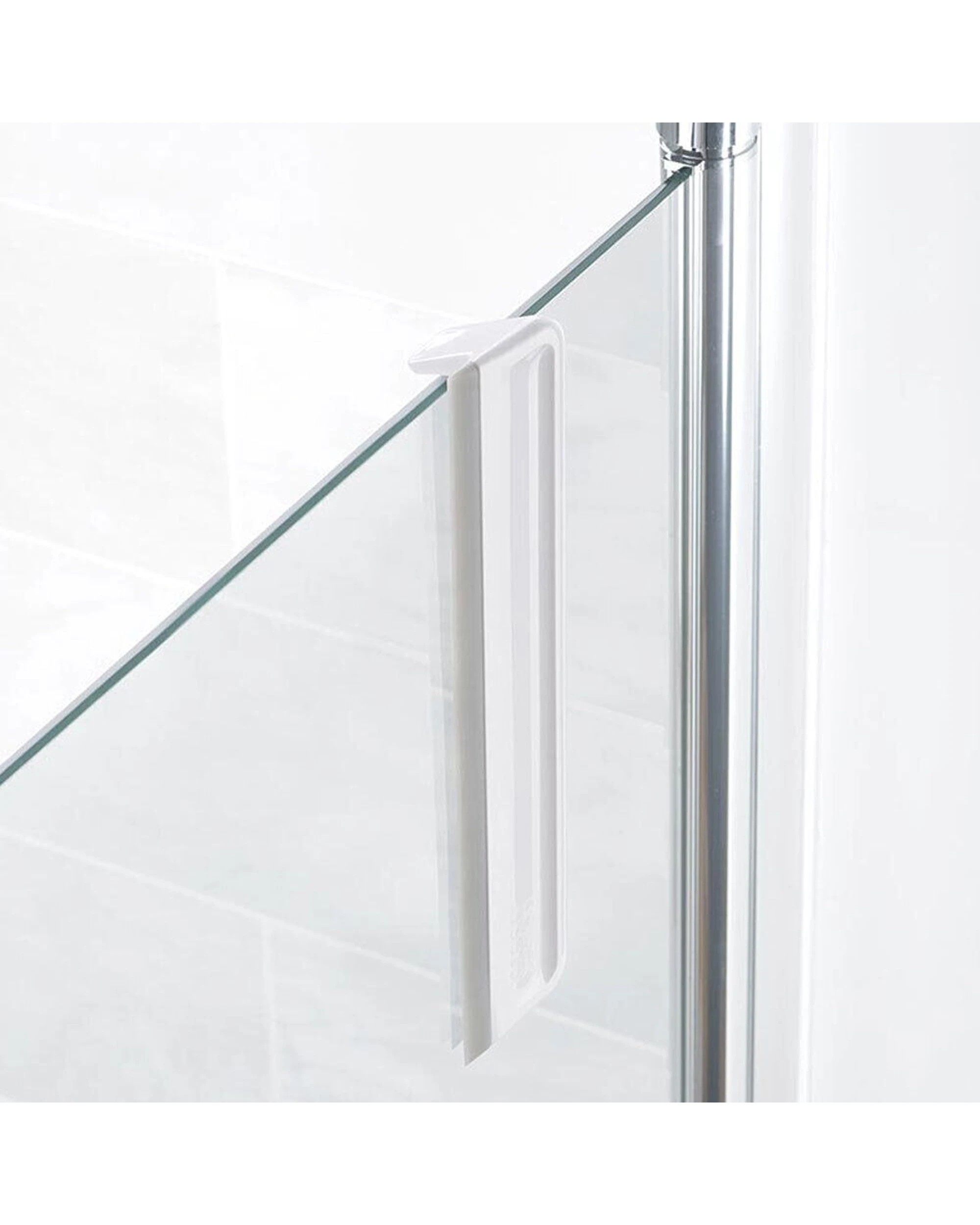 3 Joseph Joseph 2PK EasyStore Compact Shower Squeegee Hanging Hook Flexible - White, 3 of 5