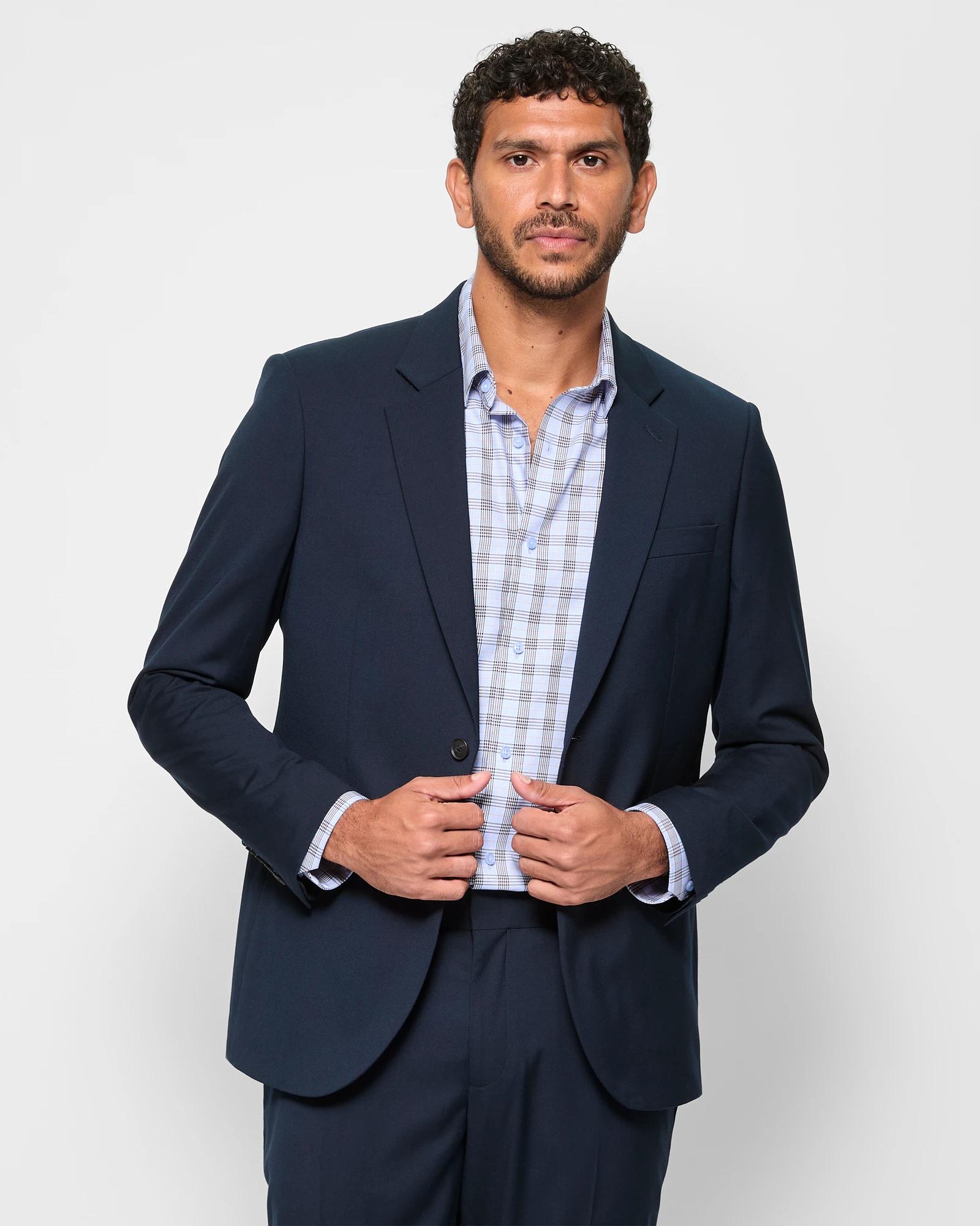 1 Tailored Fit Suit Jacket - Preview NAVY BLUE, 1 of 5