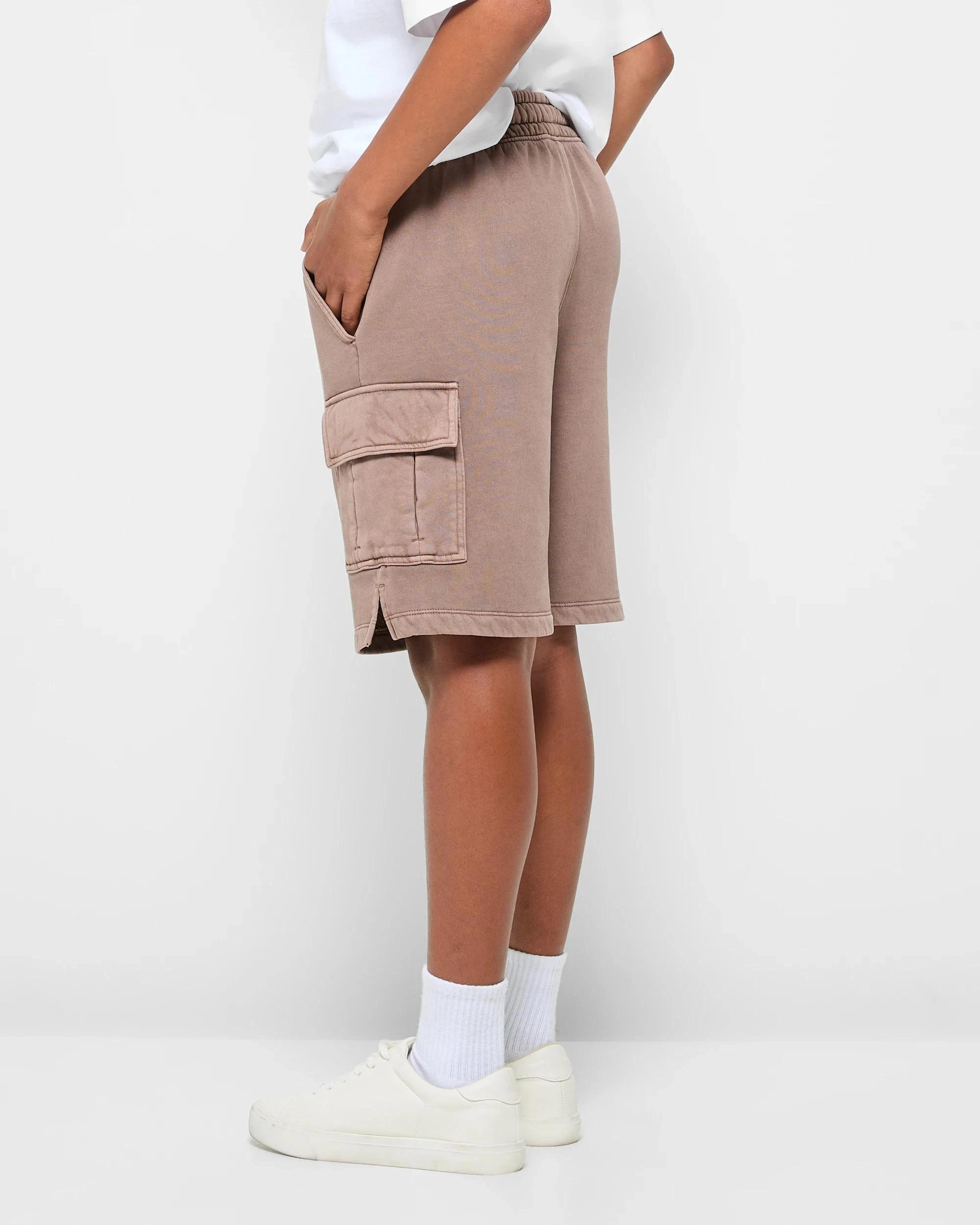 3 Target Washed Fleece Shorts BROWN, 3 of 5