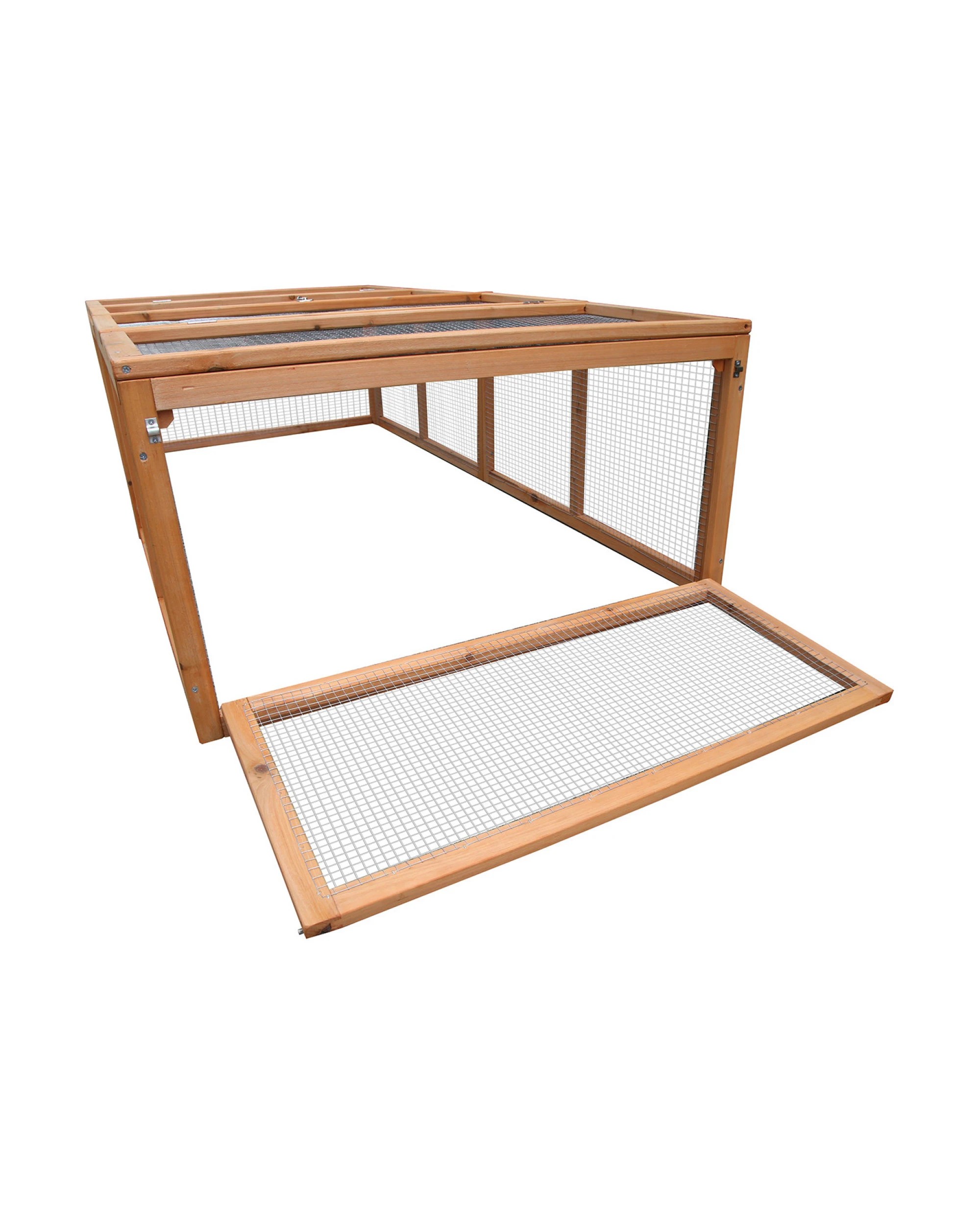 4 Furtastic Rectangular Wooden Chicken Coop and Rabbit Hutch - Brown, 4 of 6