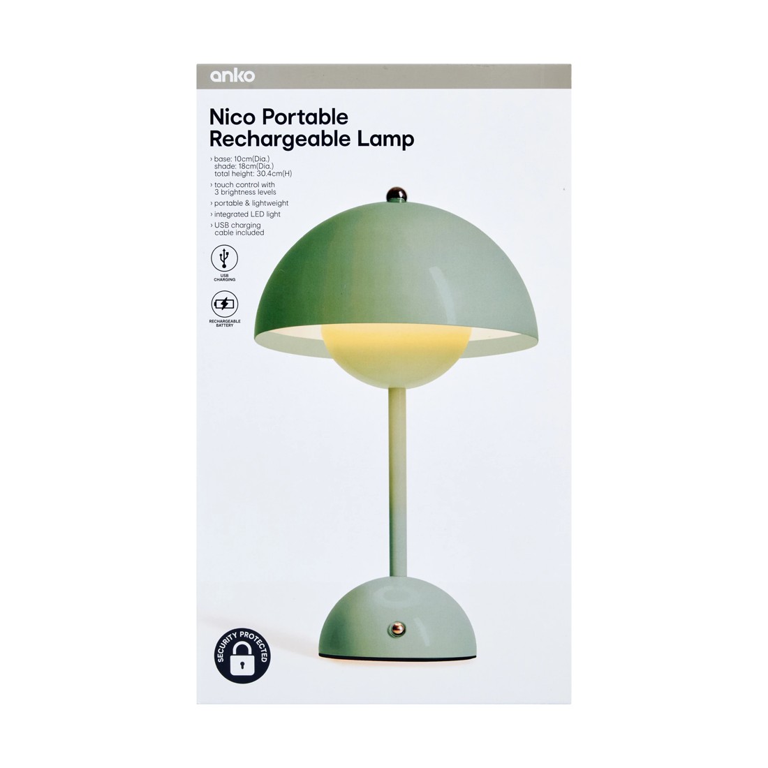 7 Nico Portable Rechargeable Lamp - Olive, 7 of 7
