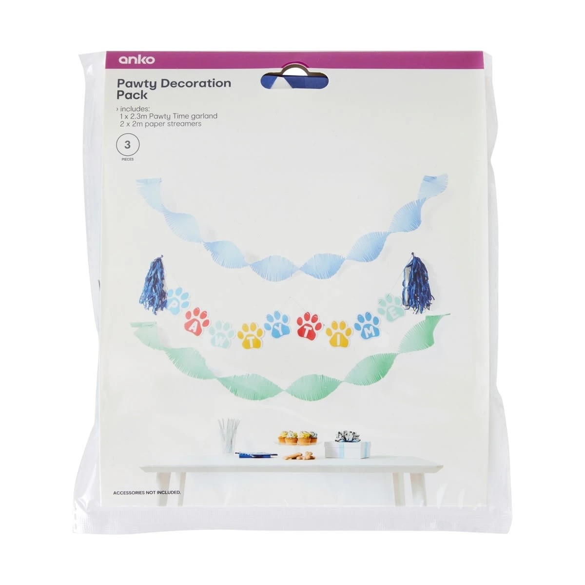 7 3 Piece Pawty Decoration Pack, 7 of 7