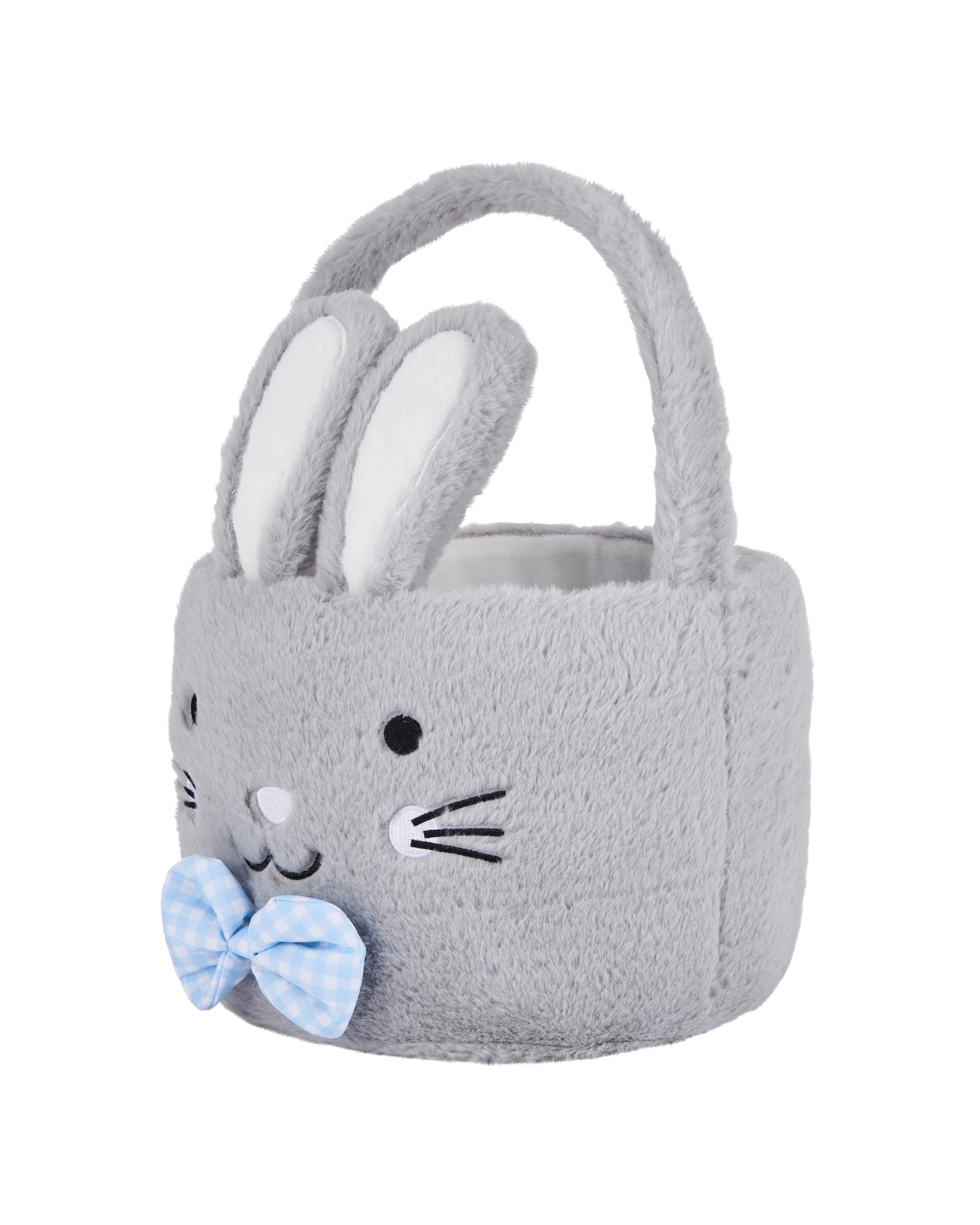 1 Jumbo Grey Bunny Basket, 1 of 5