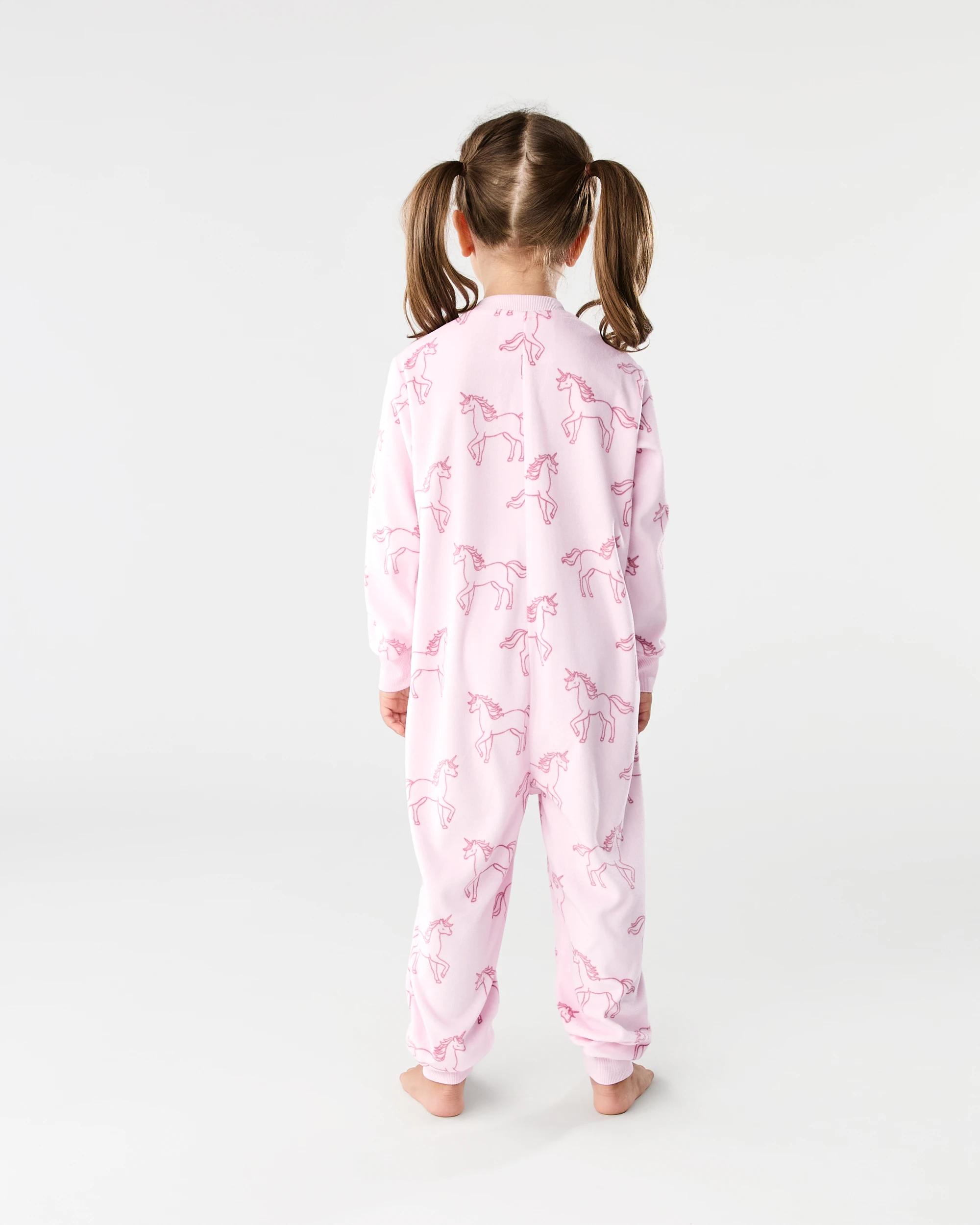 2 Fleece All-in-One Sleepsuit Pnk Unicrn, 2 of 8