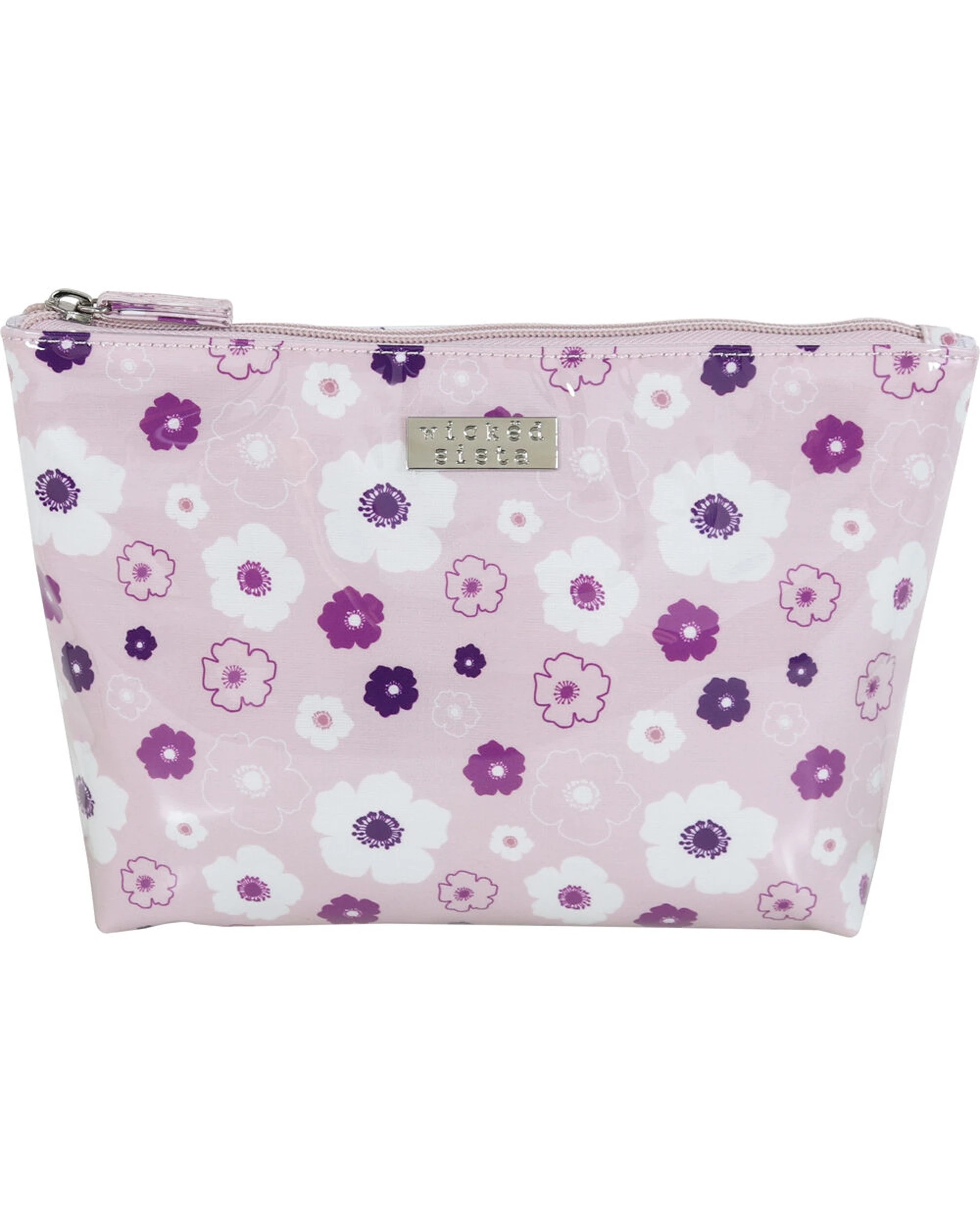 1 Wicked Sista Seasons Floral Medium Soft A-Line Cosmetic Bag Travel - Pink, 1 of 1