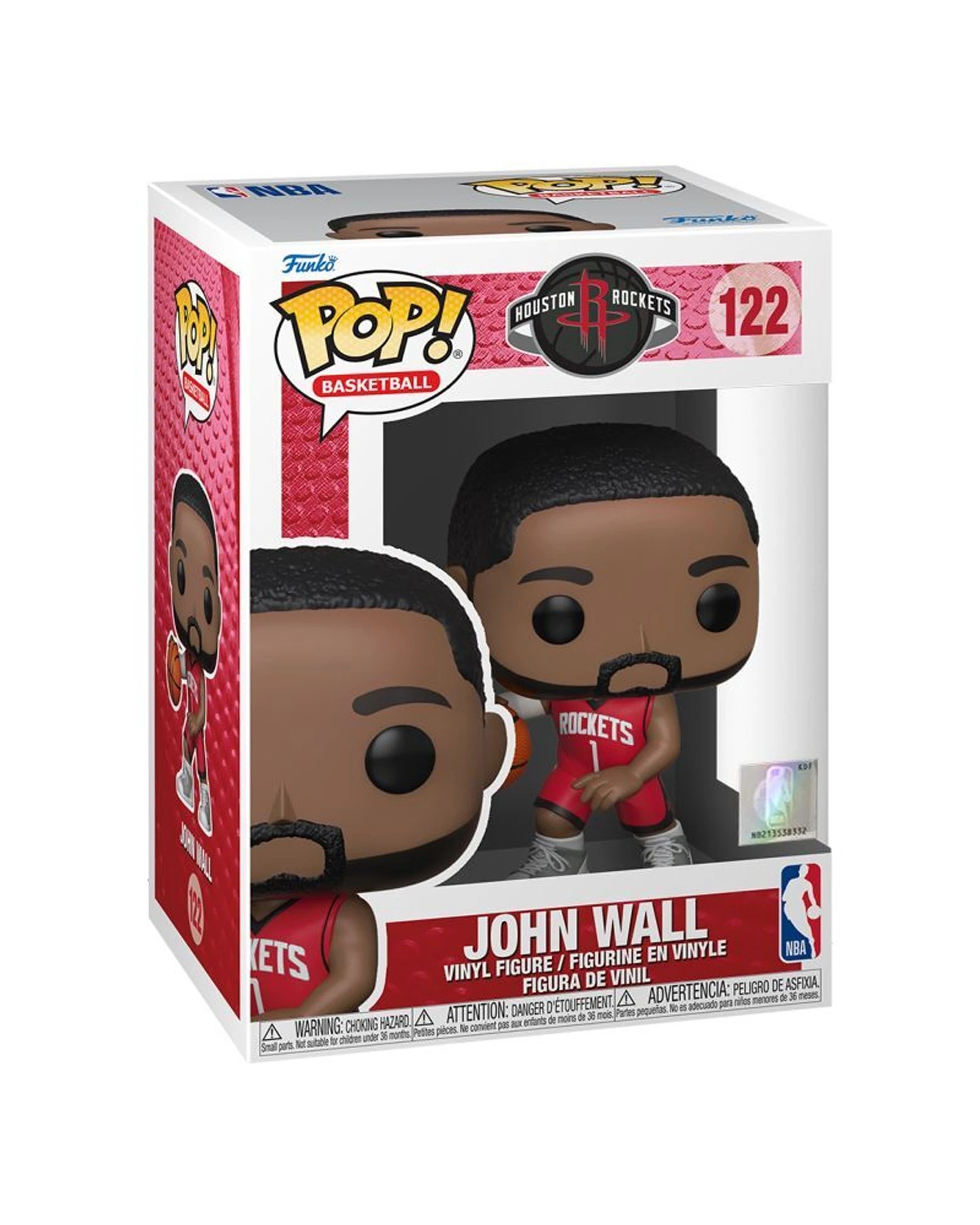 2 Pop John Wall Pop Vinyl Figure NBA Action Figure Vinyl Collectible 10cm - Red, 2 of 3