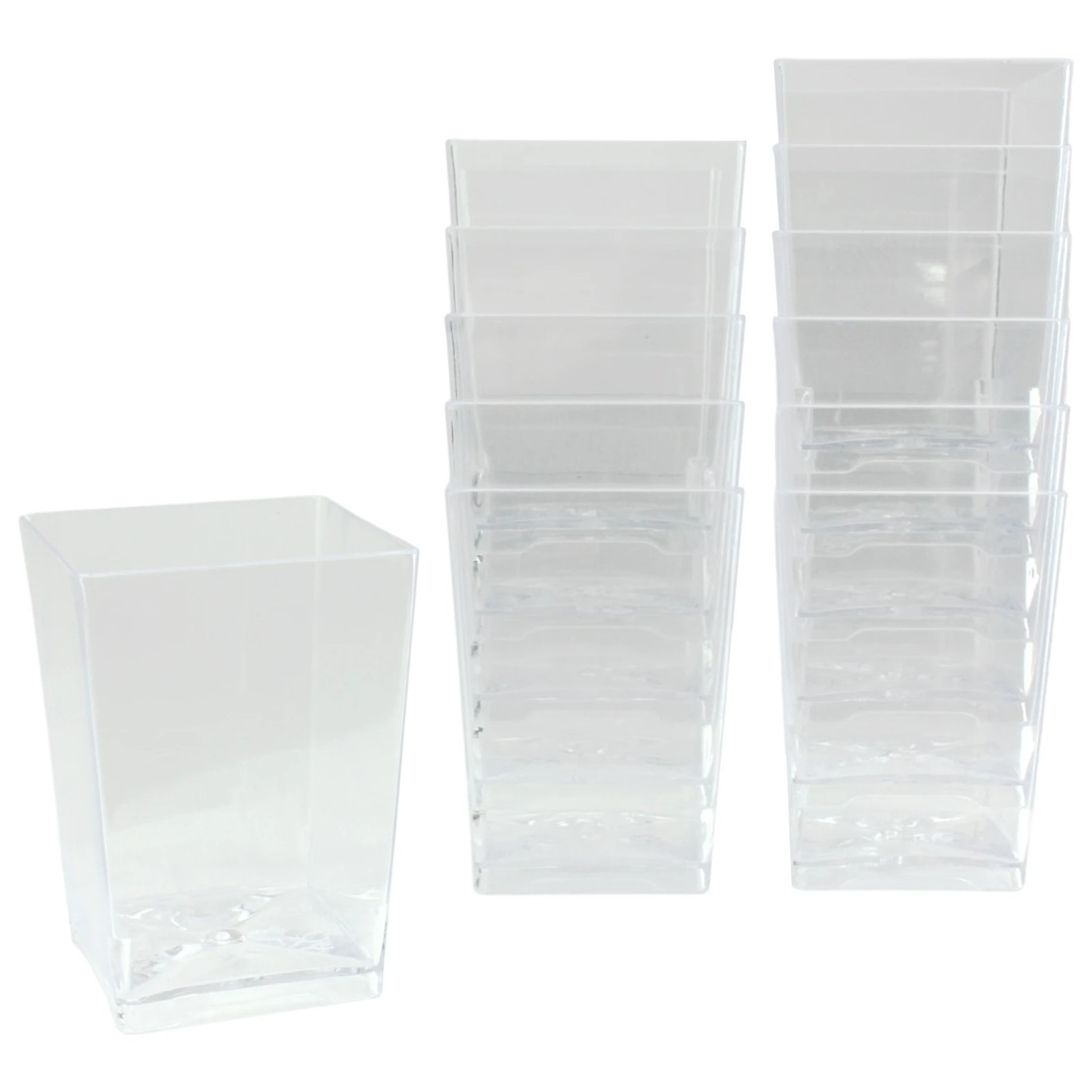 1 Magic Pro Clear Mini Plastic Square Dessert Cups 125ml (Pack of 12), 1 of 3