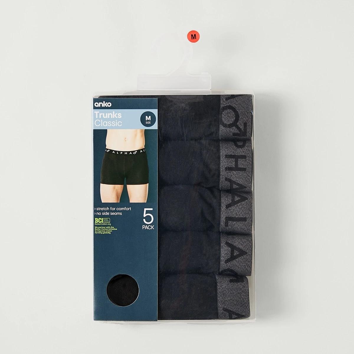 6 5 Pack Plain Trunks BLACK, 6 of 6