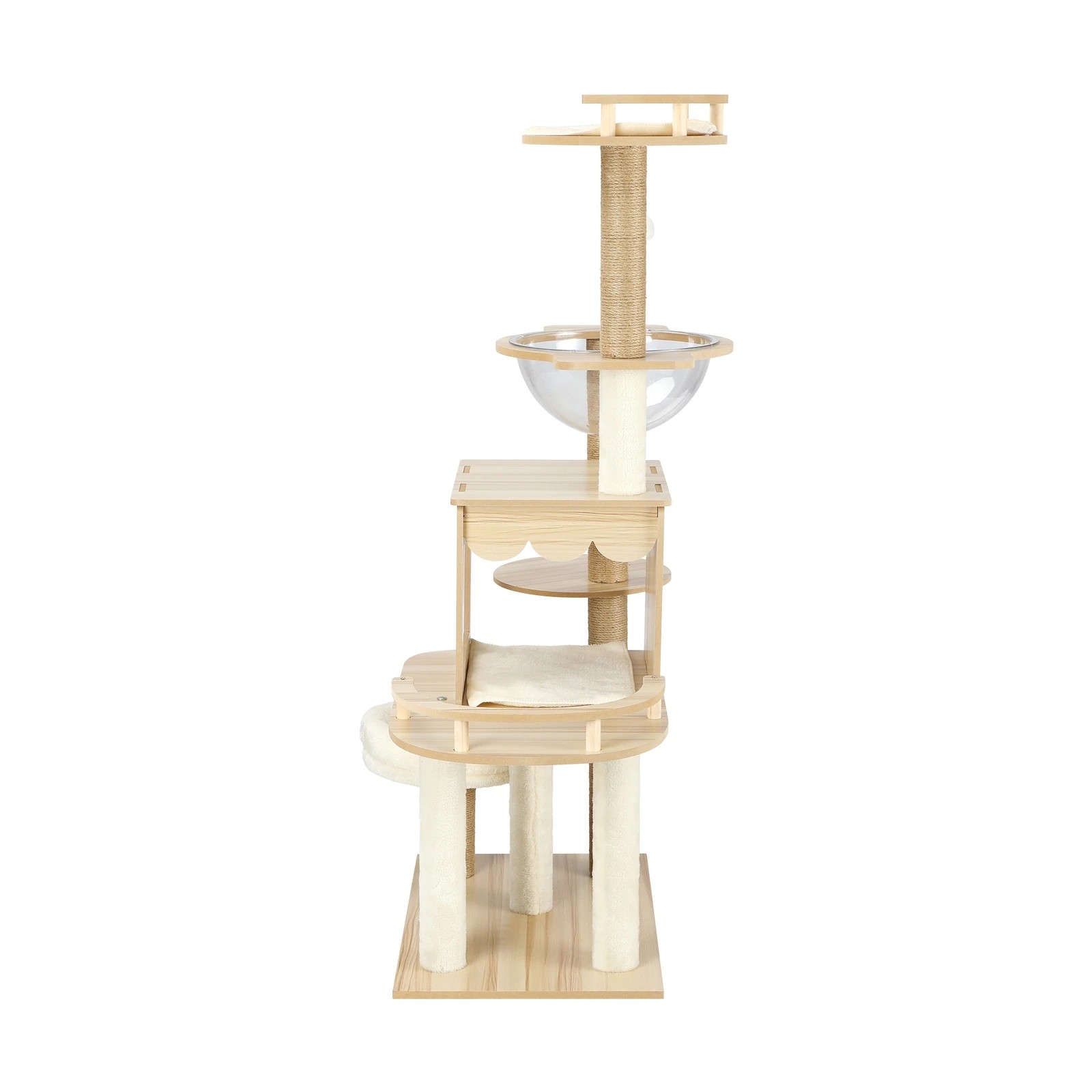 5 Alopet Cat Tree Scratching Post Tower Condo Scratchers Kitten Furniture 131cm
 - Natural, 5 of 8