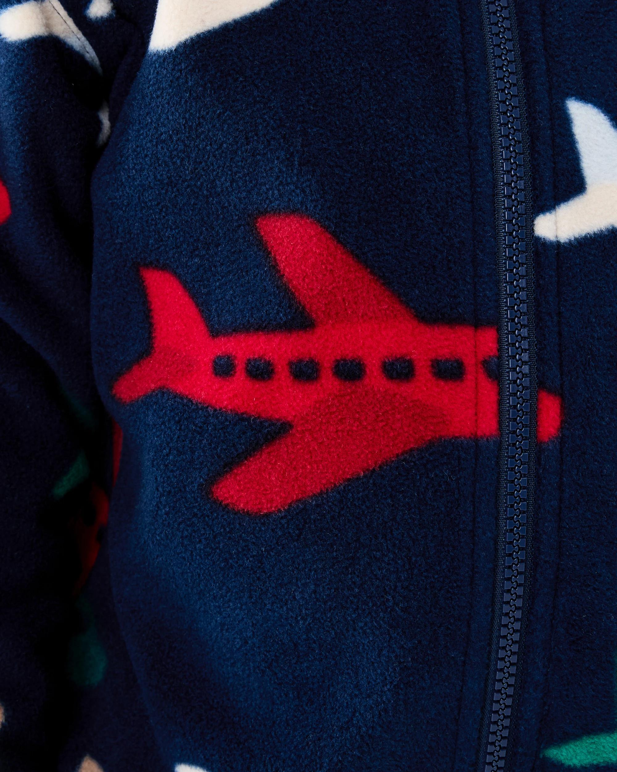 5 Polar Fleece Zip Through Jacket Nvy Plane, 5 of 9