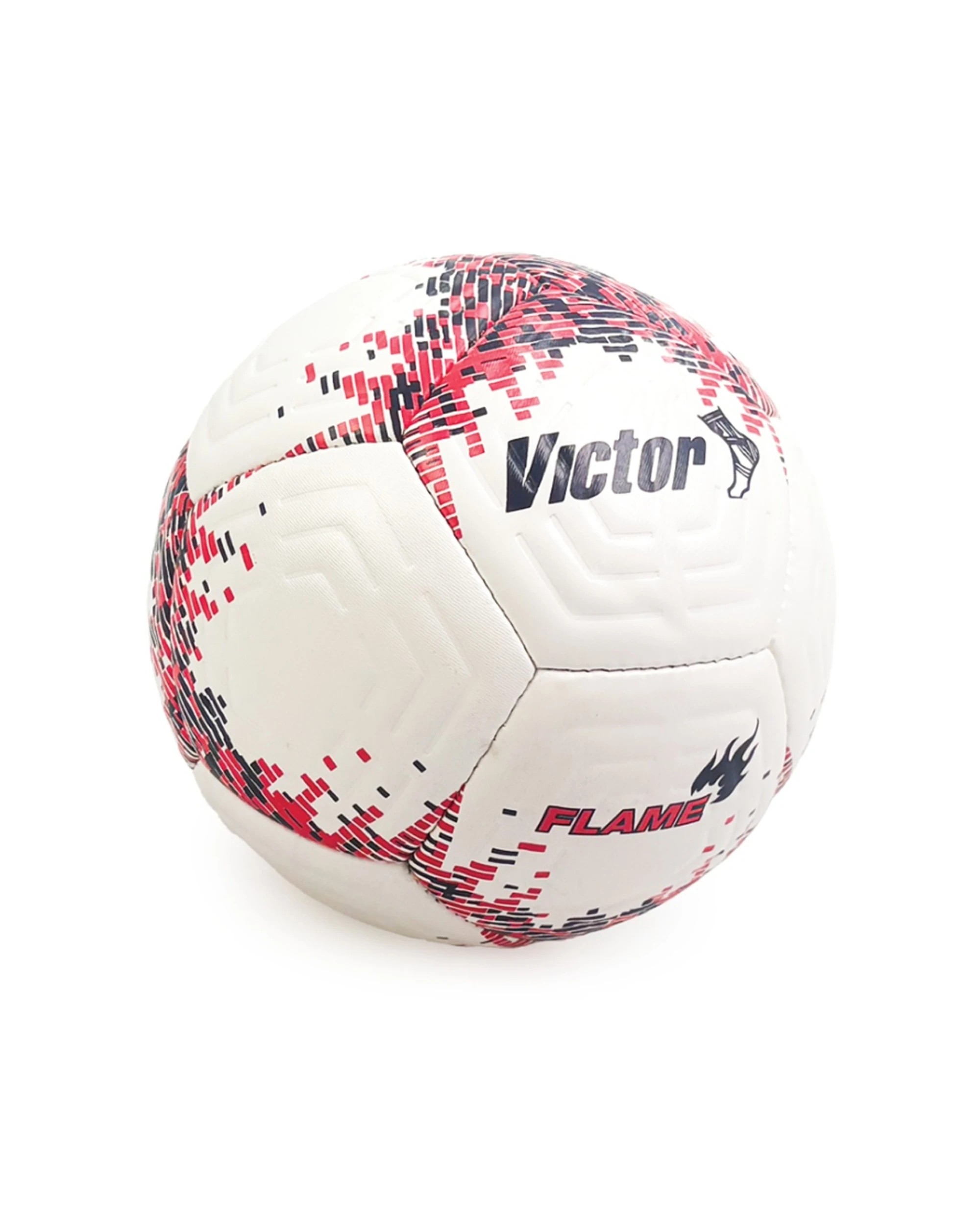 1 Victor Sports Flame Soccer Ball Textured PVC Hand-Stitched Size 5 - Multi, 1 of 3