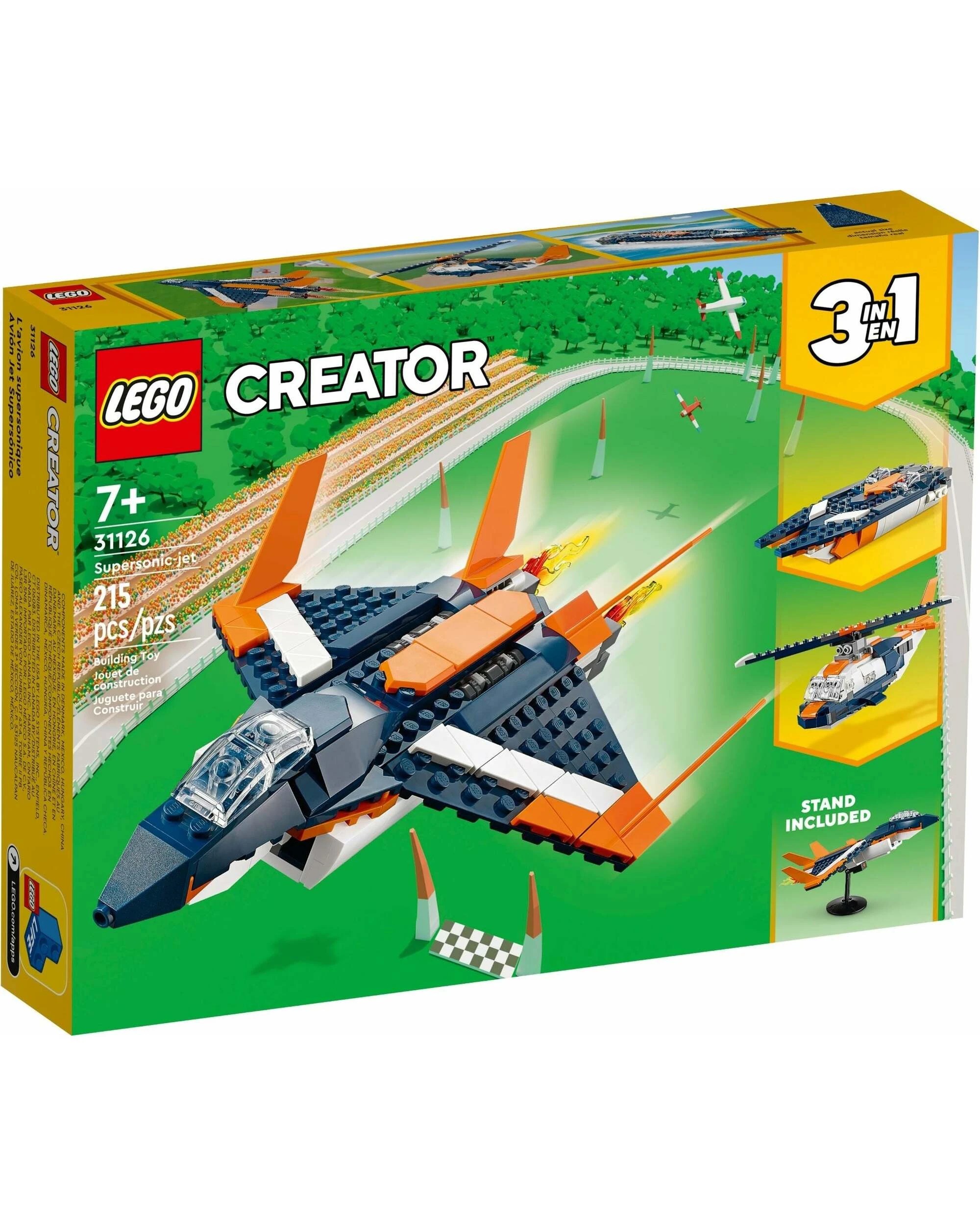1 LEGO 31126 Supersonic-Jet 3-in-1 Plane, Helicopter, Boat, 1 of 3
