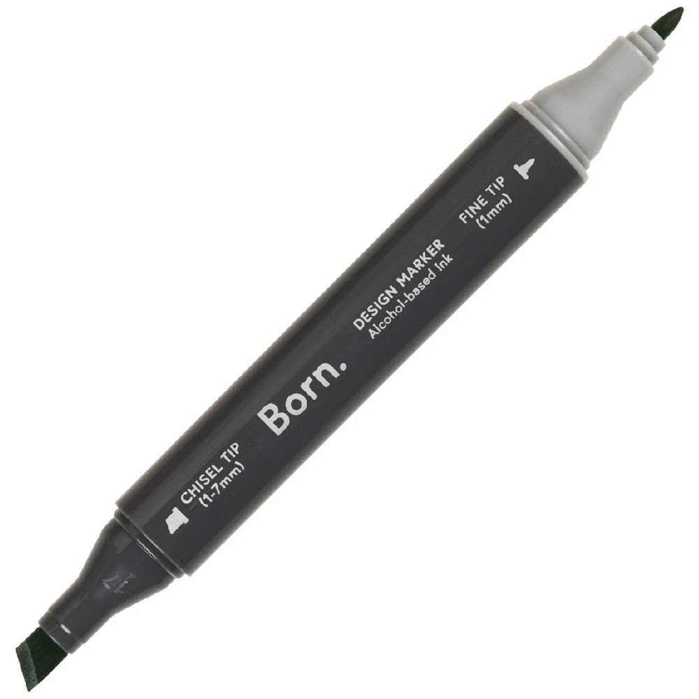 1 Born Professional Dual-Tip Artist Marker Seedling Green G364, 1 of 4
