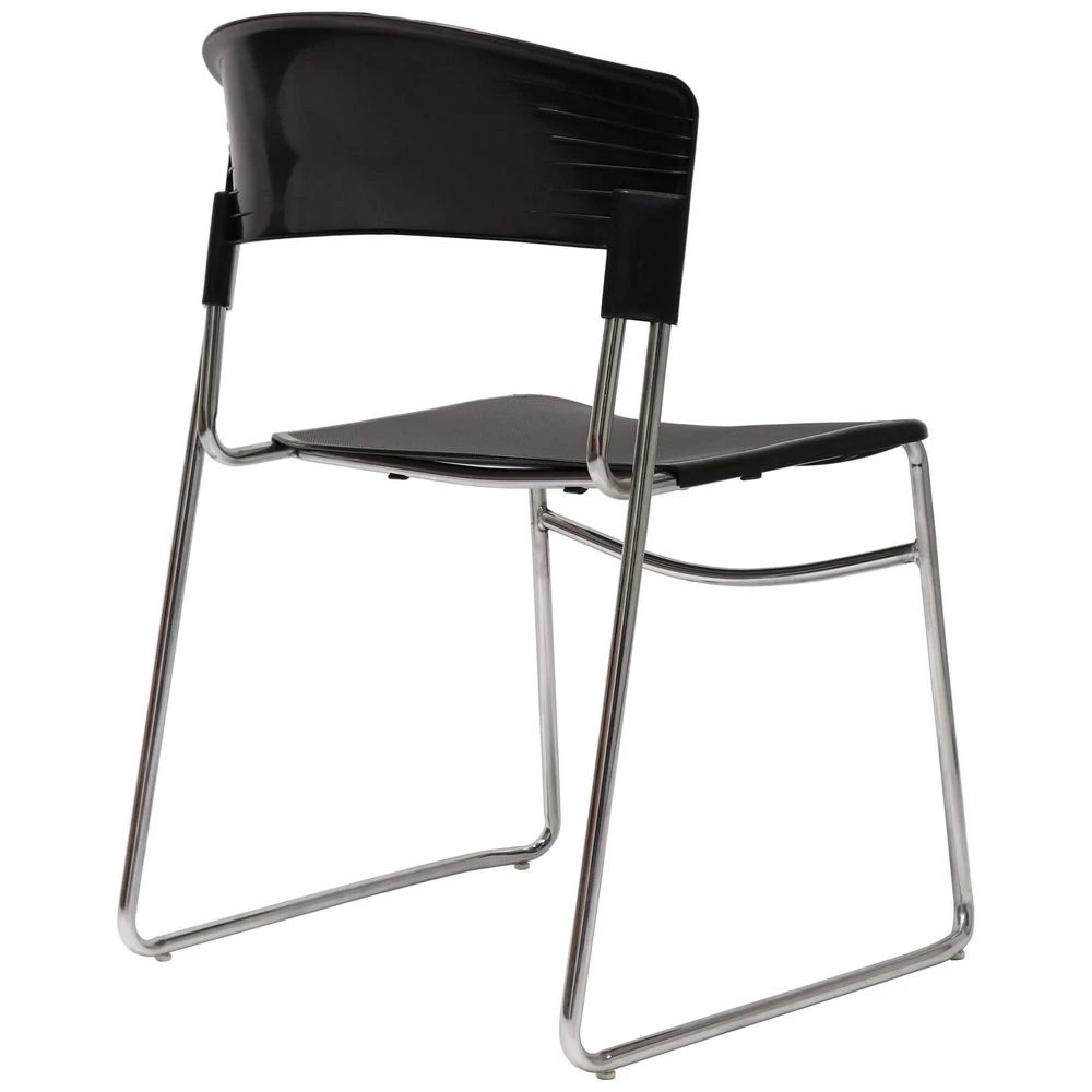 3 Rapidline Zola Stackable Chair Black Visitor Chairs and Stools, 3 of 5