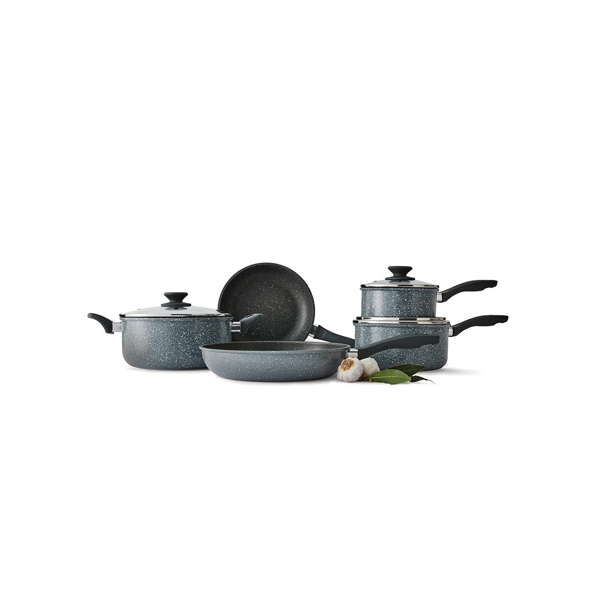 2 5 Piece Cookware Set - Stone Grey, 2 of 10